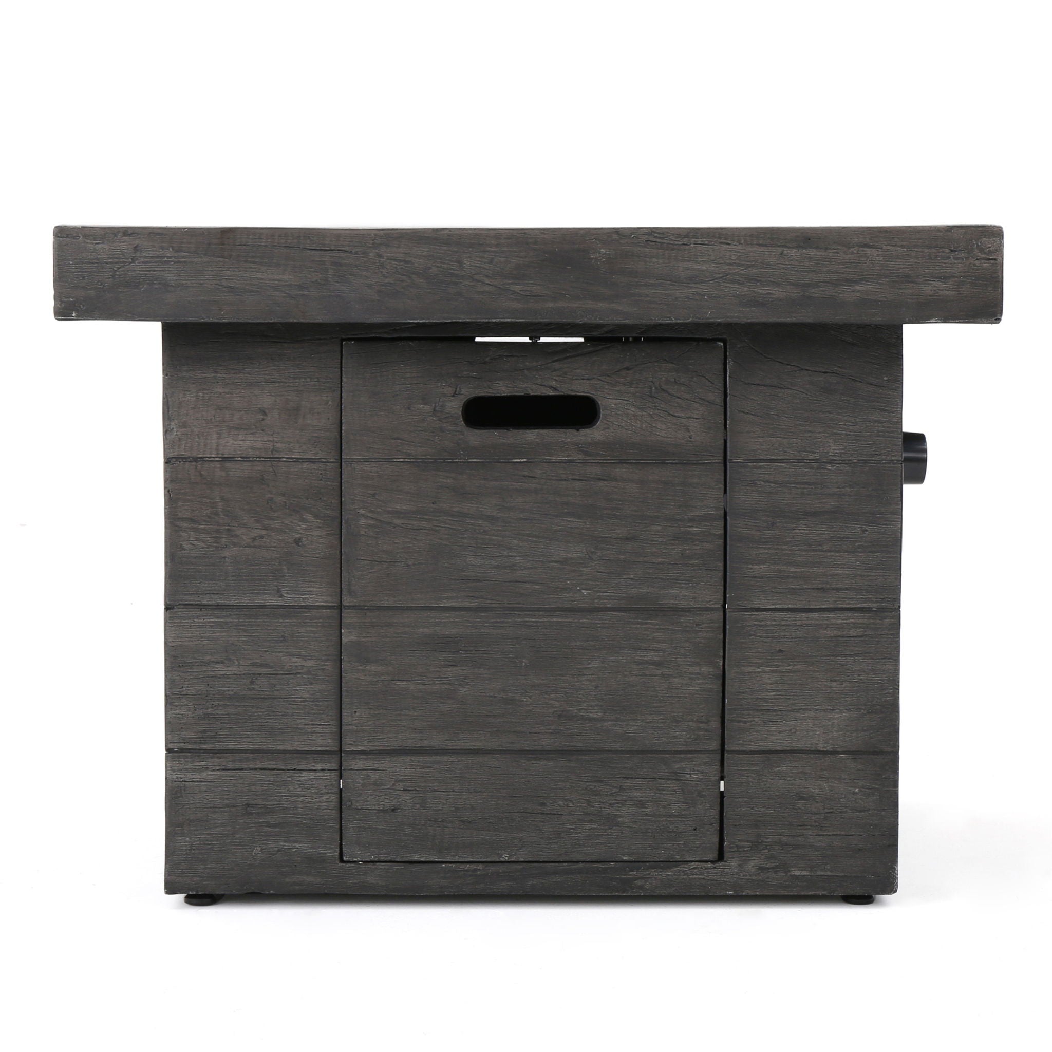 Anchorage - Wood Square Fire Pit 40, 000 Btu - Gray