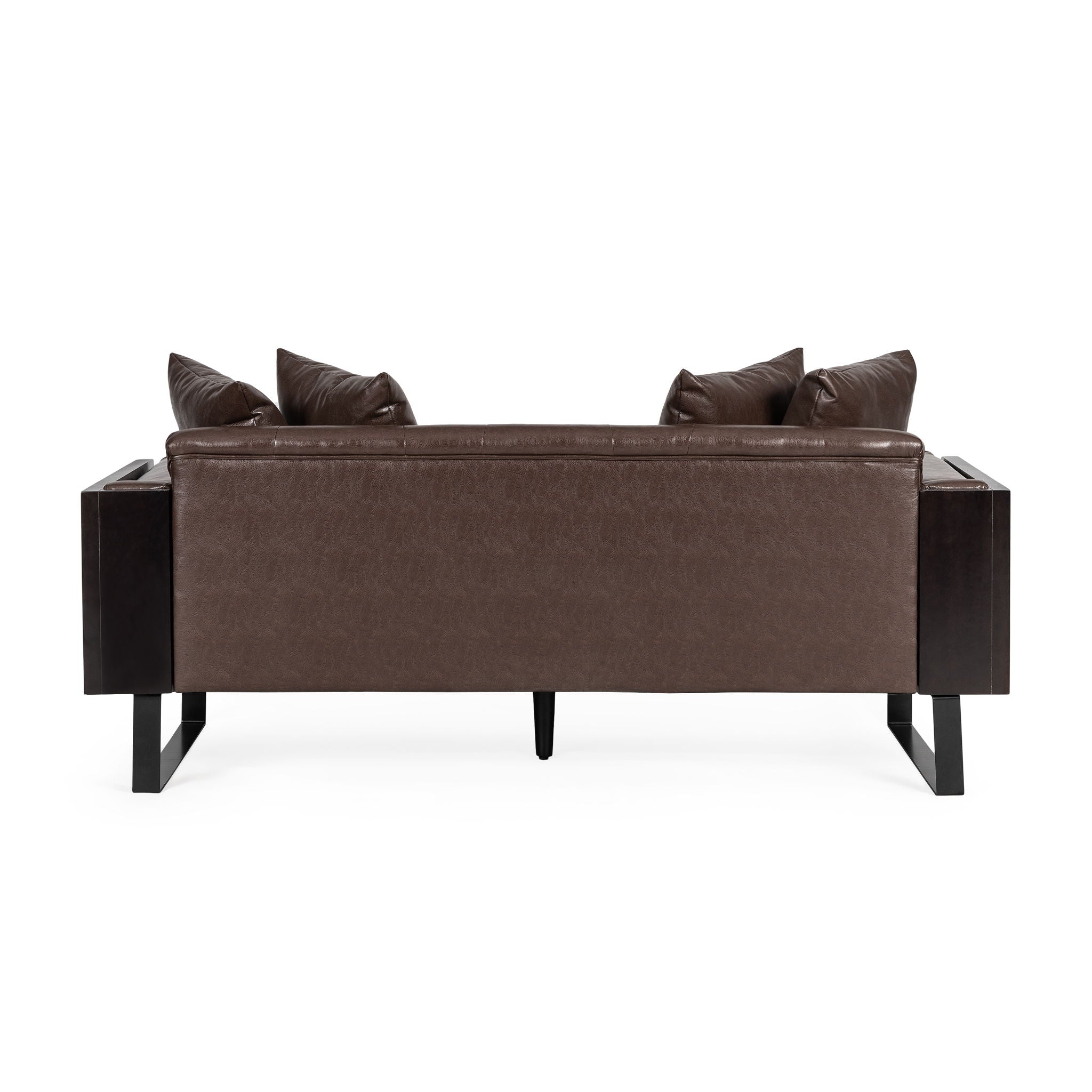 Contemporary Oversized Loveseat With Accent Pillow