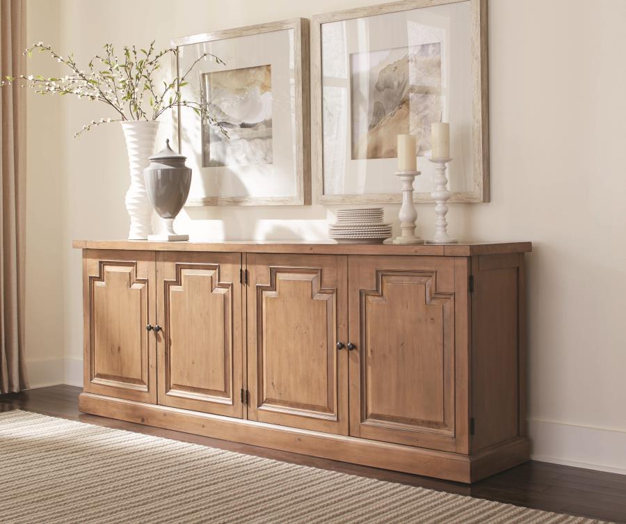 Coaster Fine Furniture Florence - 4 Door Dining Sideboard Buffet Cabinet - Rustic Honey | Meri Furniture