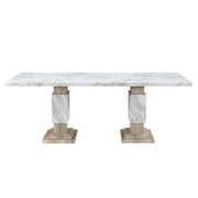 Stacey - Dining Table With Pedestal Base - Beige