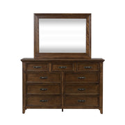 Liberty Furniture Saddlebrook - Dresser & Mirror - Dark Brown | Meri Furniture