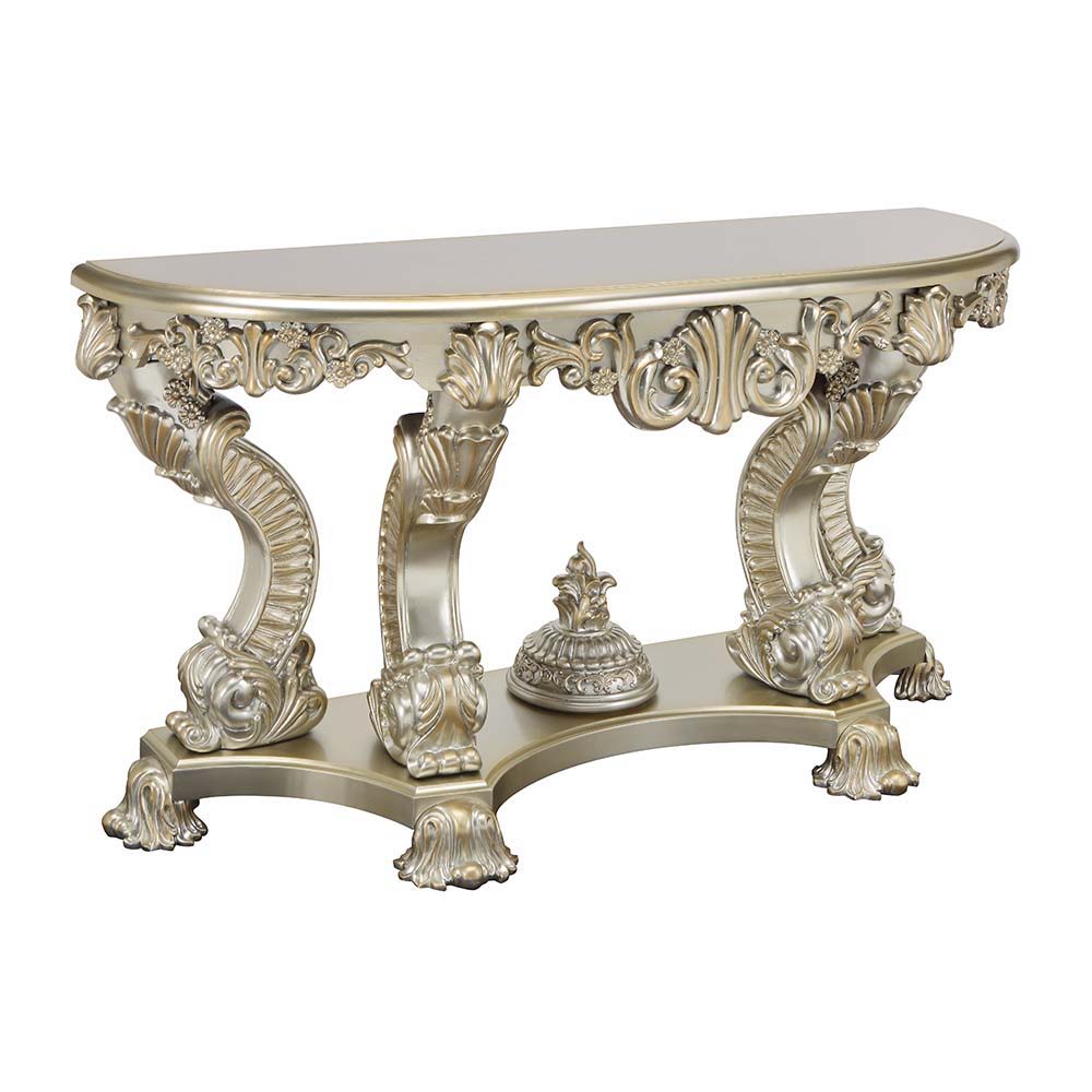 ACME Sorina - End Table - Antique Gold Finish - 36" | Meri Furniture