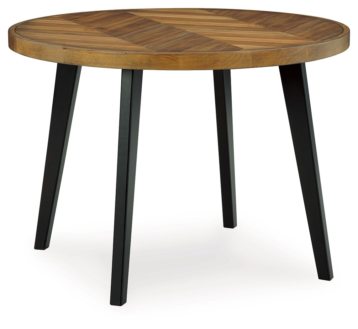 Signature Design by Ashley® Blondon - Brown / Black - Dining Table And 4 Chairs (Set of 5) | Meri Furniture