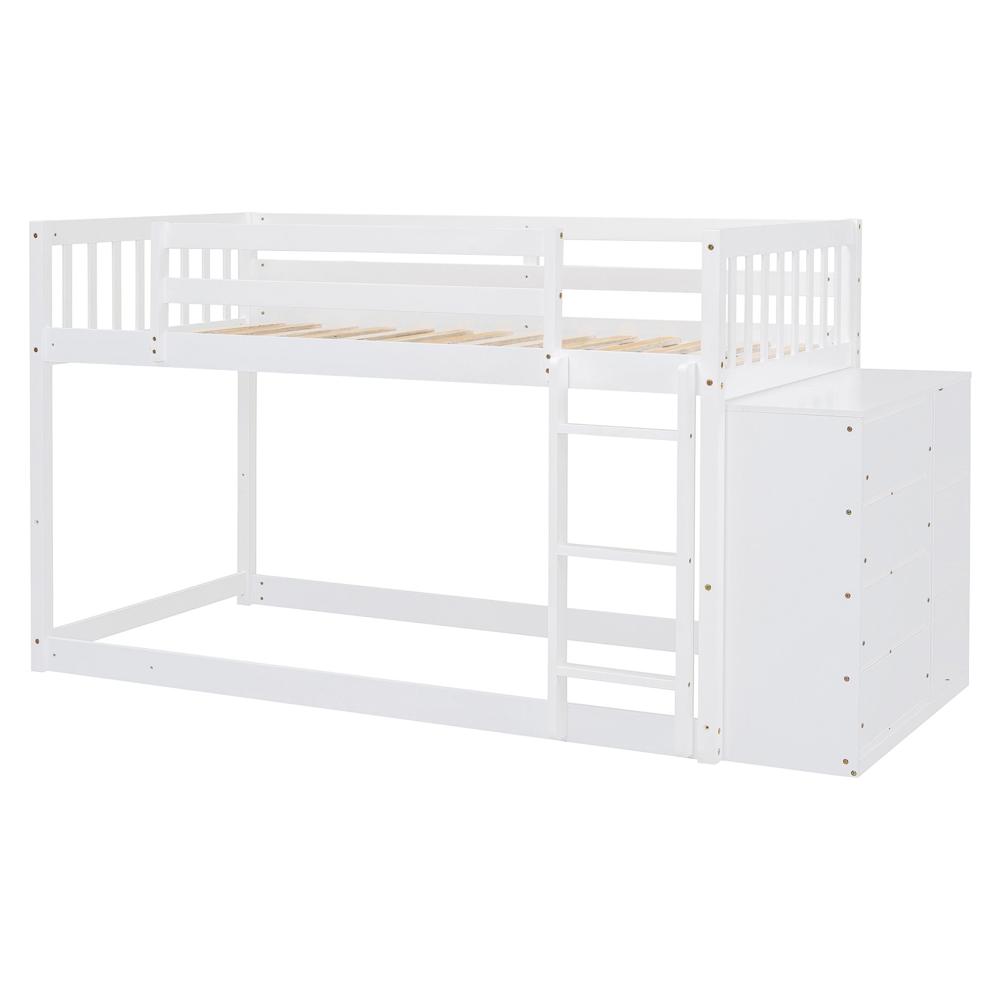 Bunk Bed With 4 Drawers And 3 Shelves
