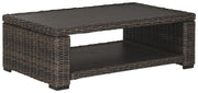 Ashley Furniture Grasson - Brown - Rectangular Cocktail Table | Meri Furniture