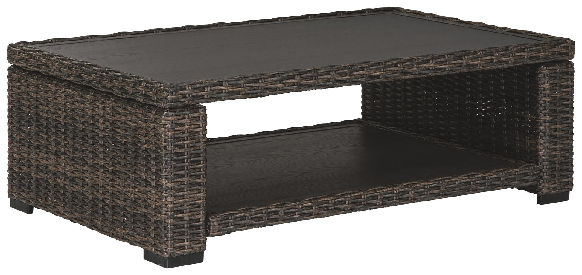 Ashley Furniture Grasson - Brown - Rectangular Cocktail Table | Meri Furniture