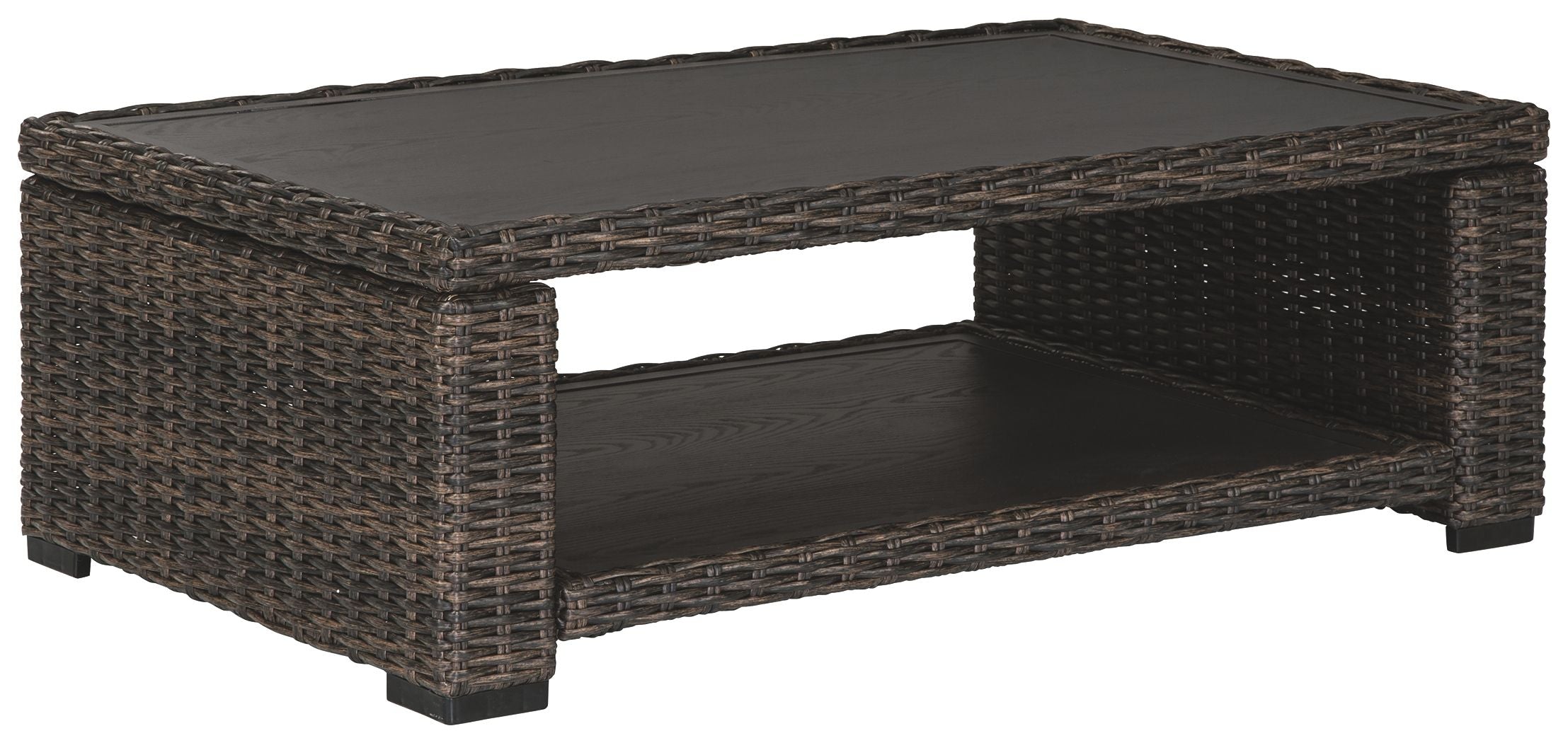 Ashley Furniture Grasson - Brown - Rectangular Cocktail Table | Meri Furniture