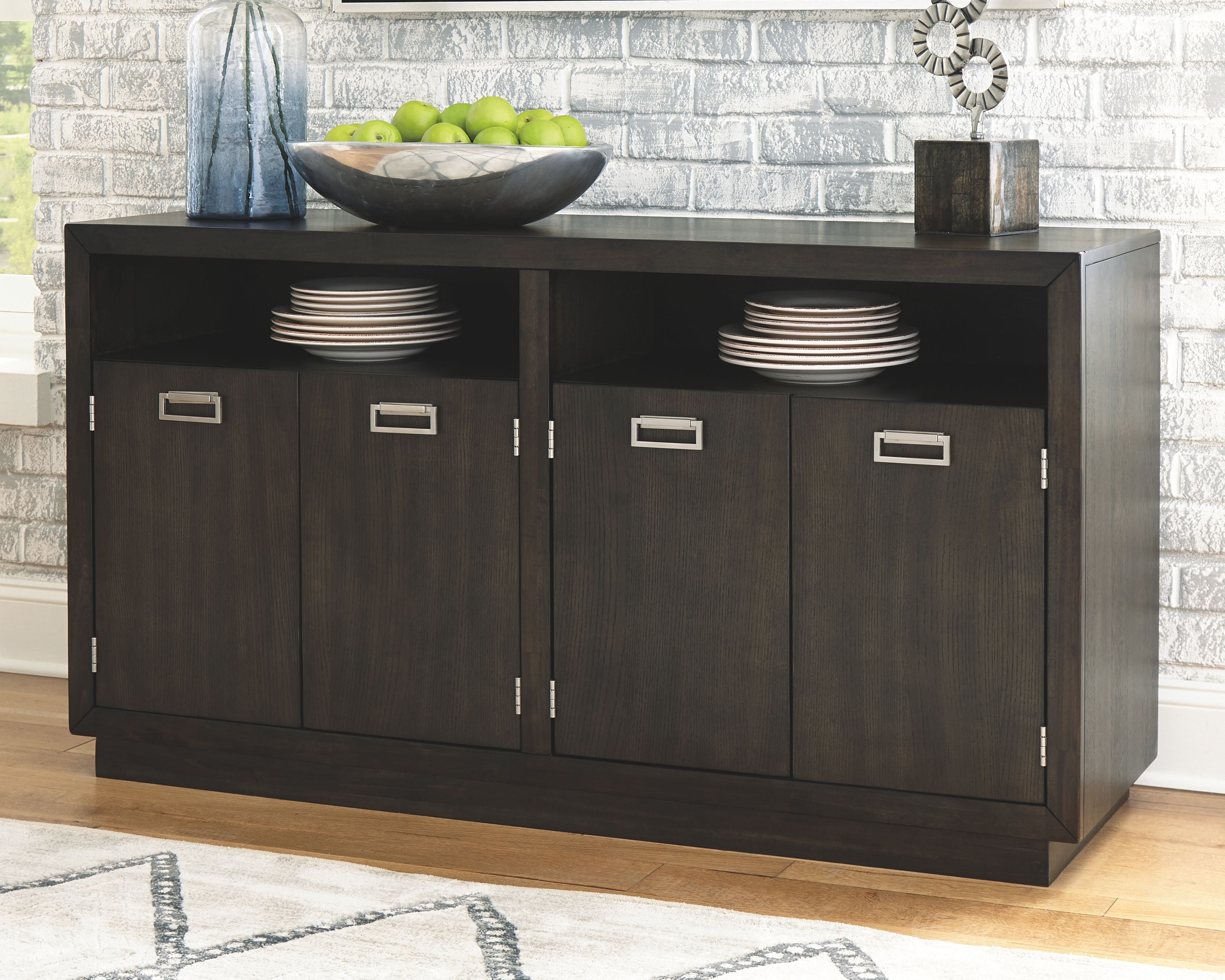 Signature Design by Ashley® Hyndell - Dark Brown - Dining Room Server | Meri Furniture