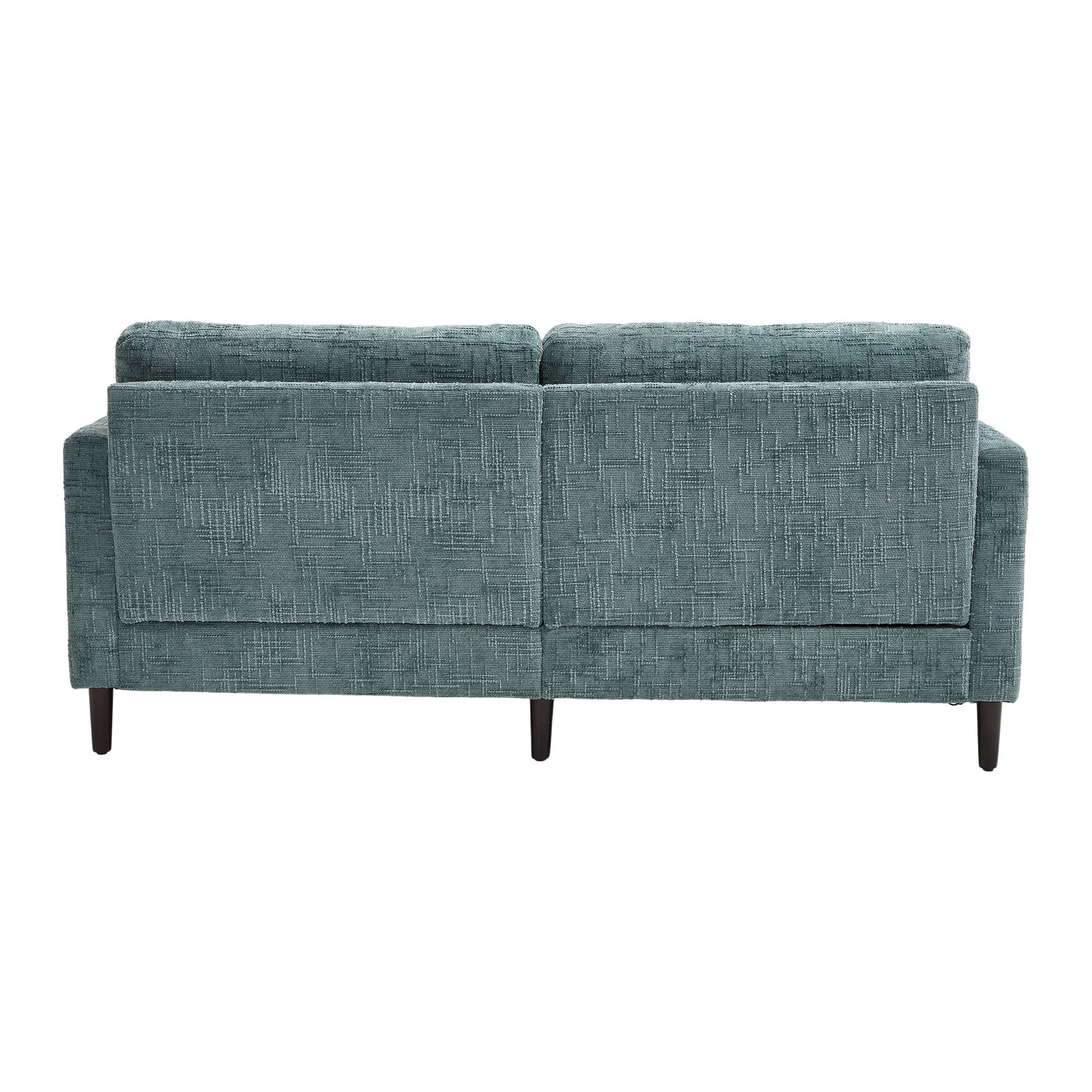 Chenille 2 Seater Sofa With LED Light, USB Charging Port, And Storage Bag