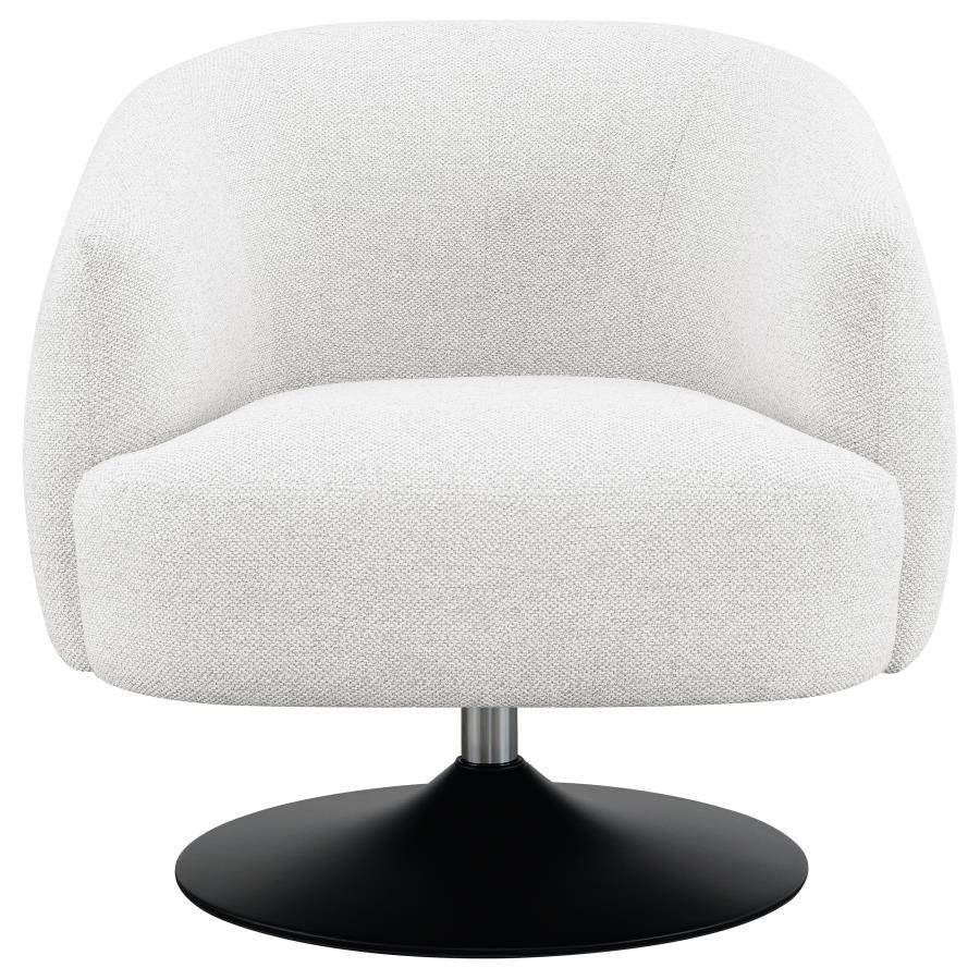 Coaster Fine Furniture Dave - Upholstered Barrel Back Swivel Club Chair - Beige | Meri Furniture