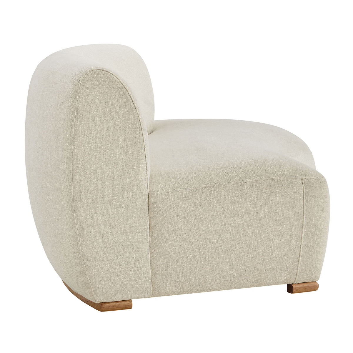 Rialta Curved Right-Arm Slub Weave Fabric Sectional Loveseat by Modway