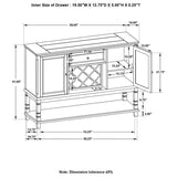 Parkins - 2 Door Sideboard Buffet Cabinet - Rustic Espresso