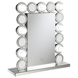 Aghes - Vanity Mirror With Lighting - Silver