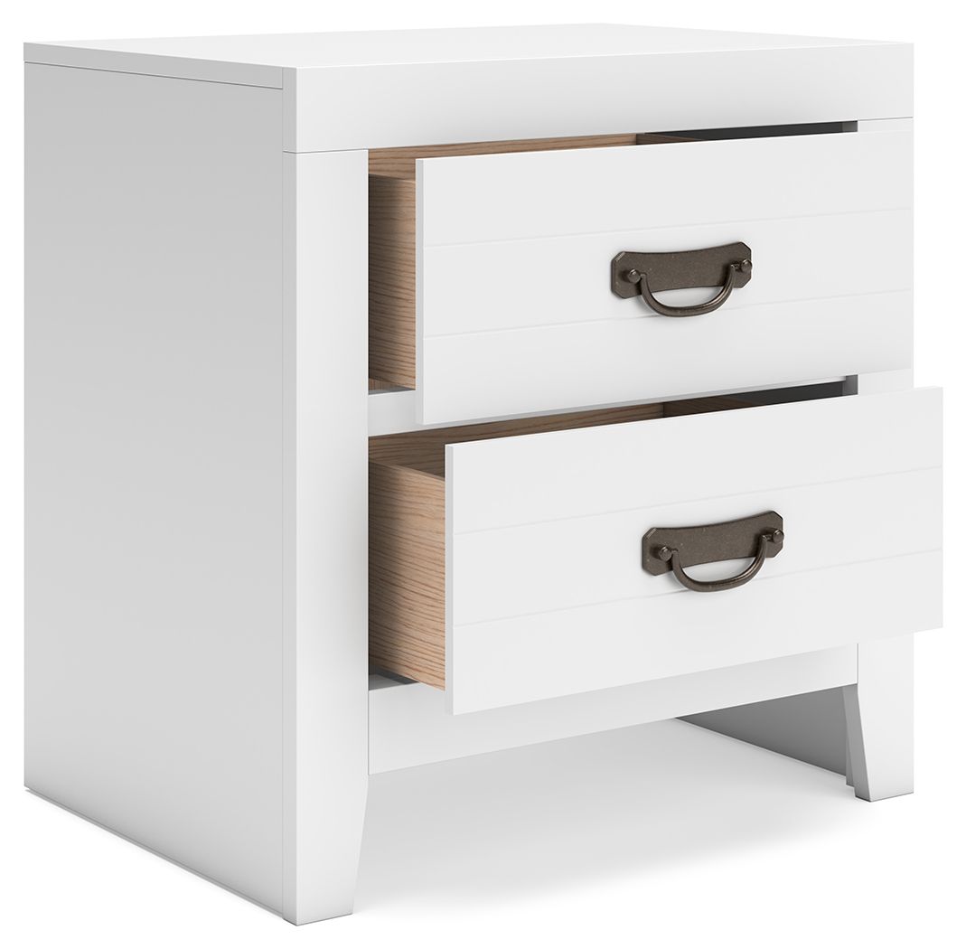 Signature Design by Ashley® Binterglen - White - Two Drawer Night Stand | Meri Furniture