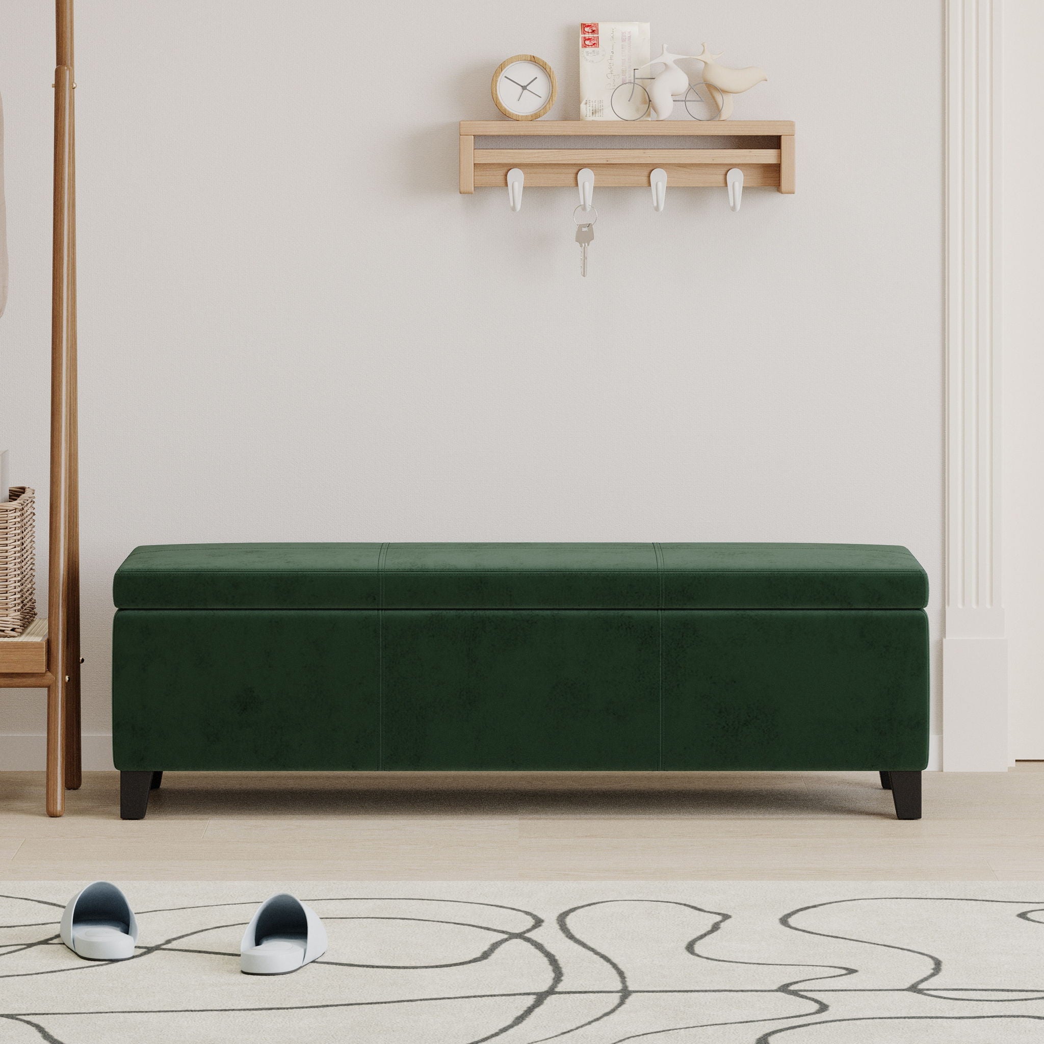 Glouster - Storage Ottoman - Retro Green