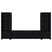 Coaster Fine Furniture Jupiter - 3-Piece Entertainment Center TV Stand - Black | Meri Furniture