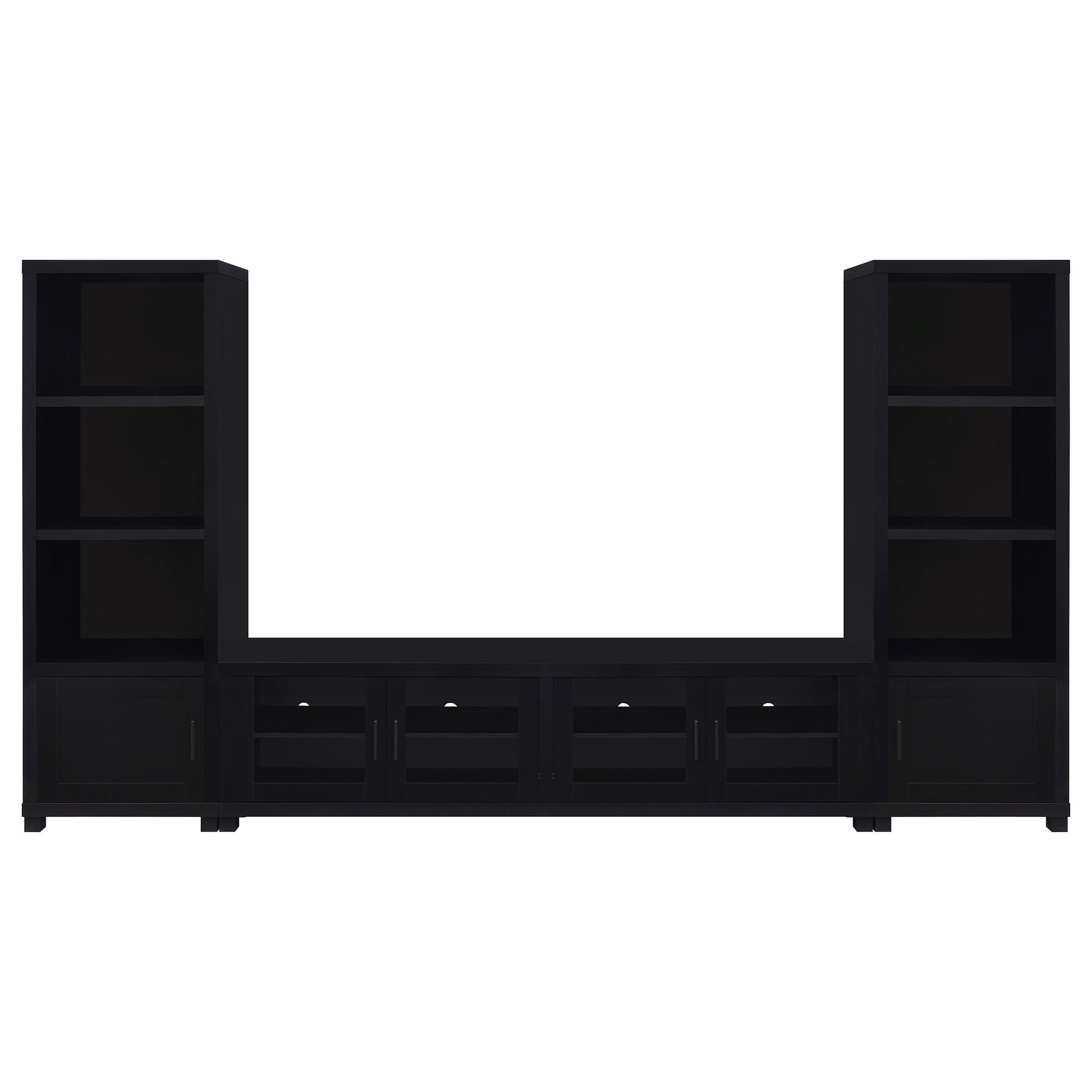 Coaster Fine Furniture Jupiter - 3-Piece Entertainment Center TV Stand - Black | Meri Furniture