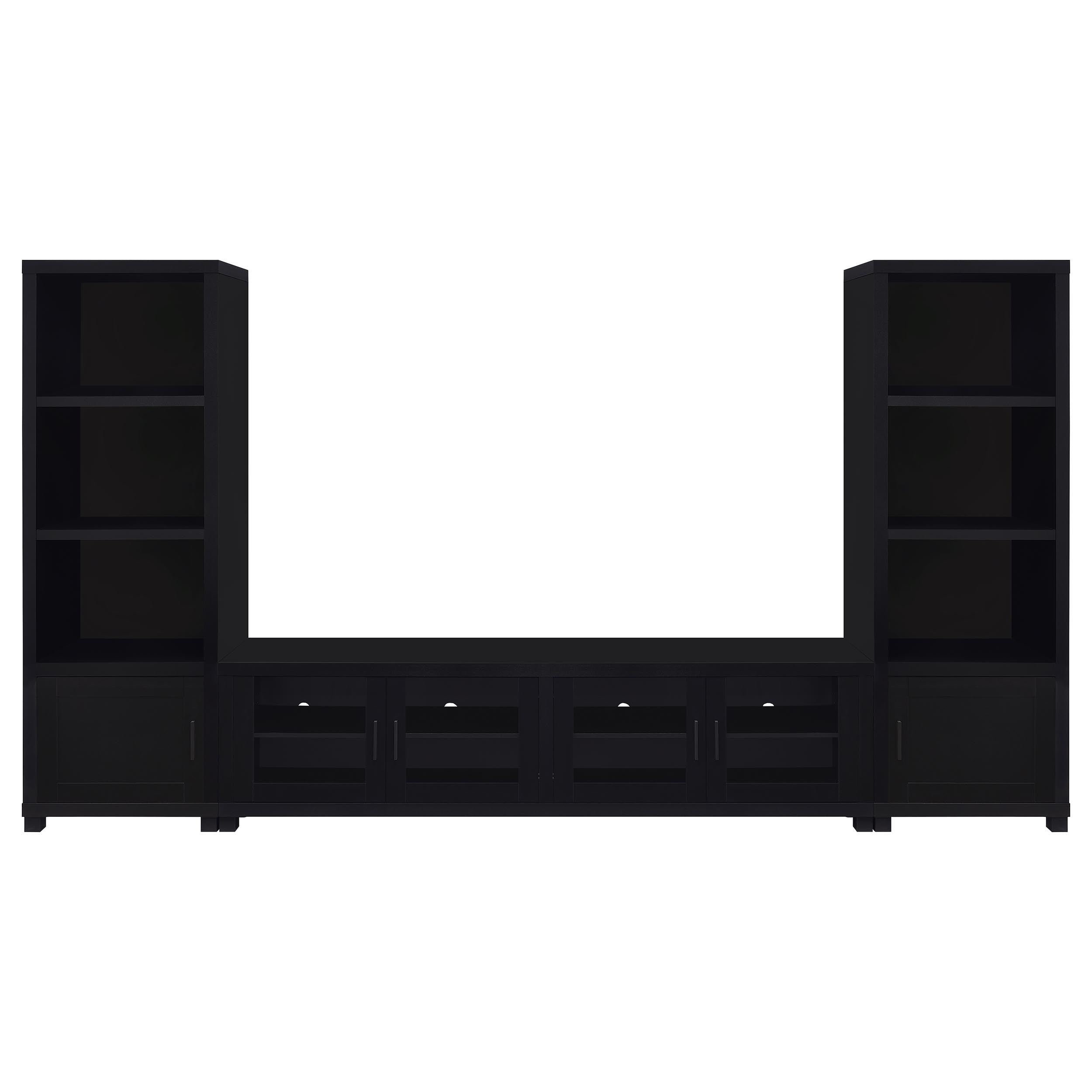 Coaster Fine Furniture Jupiter - 3-Piece Entertainment Center TV Stand - Black | Meri Furniture