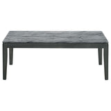 Mozzi - Rectangular Faux Marble Coffee Table - Gray And Black