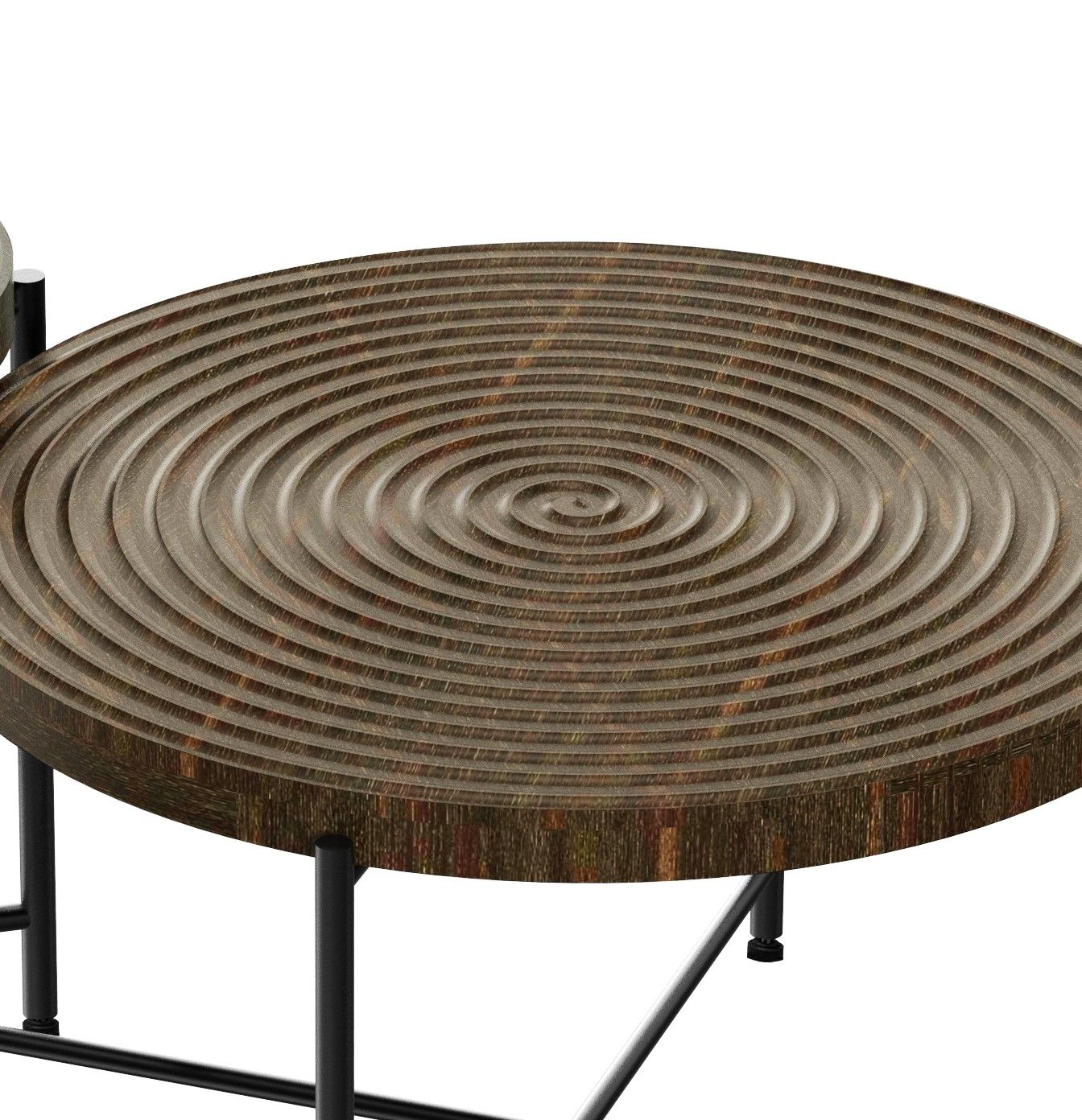 Coffee And End Table Set Waterproof Cover, Distressed Cylindrical Design, Legs Classic Rustic Charm (Set of 2)