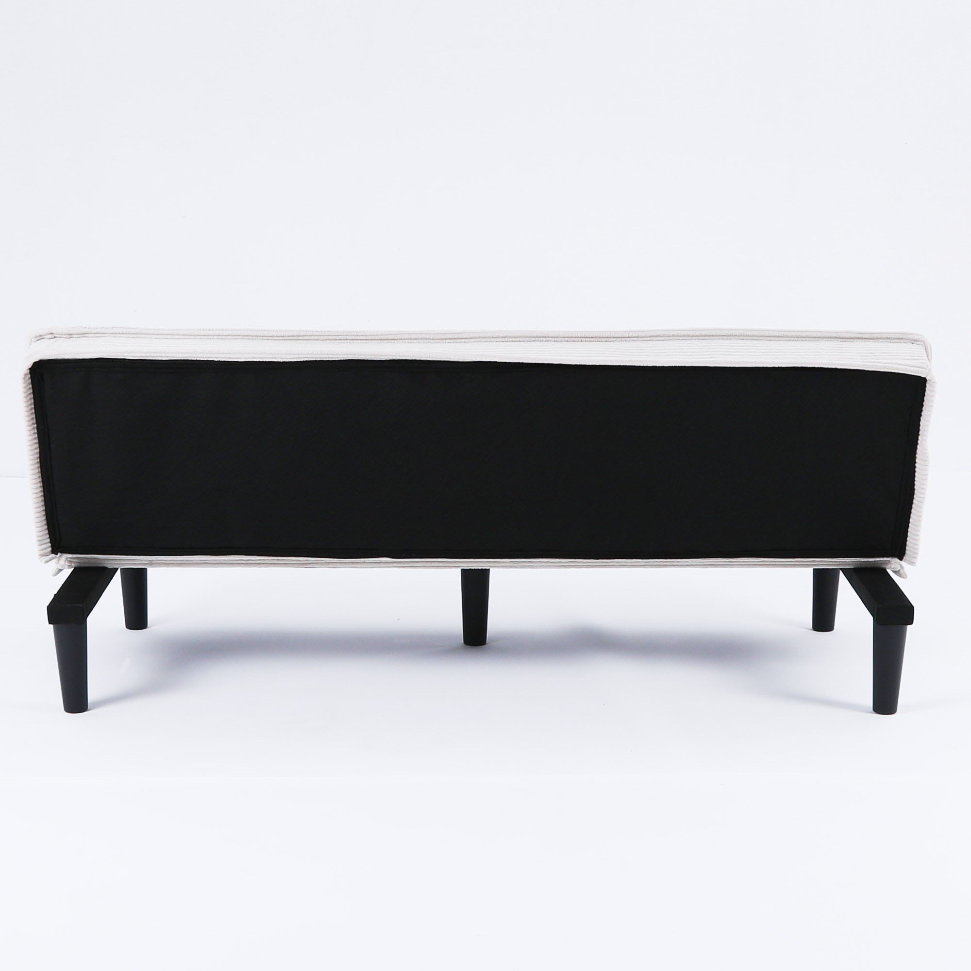 Versatile Corduroy Sofa Bed With Solid Wood Frame