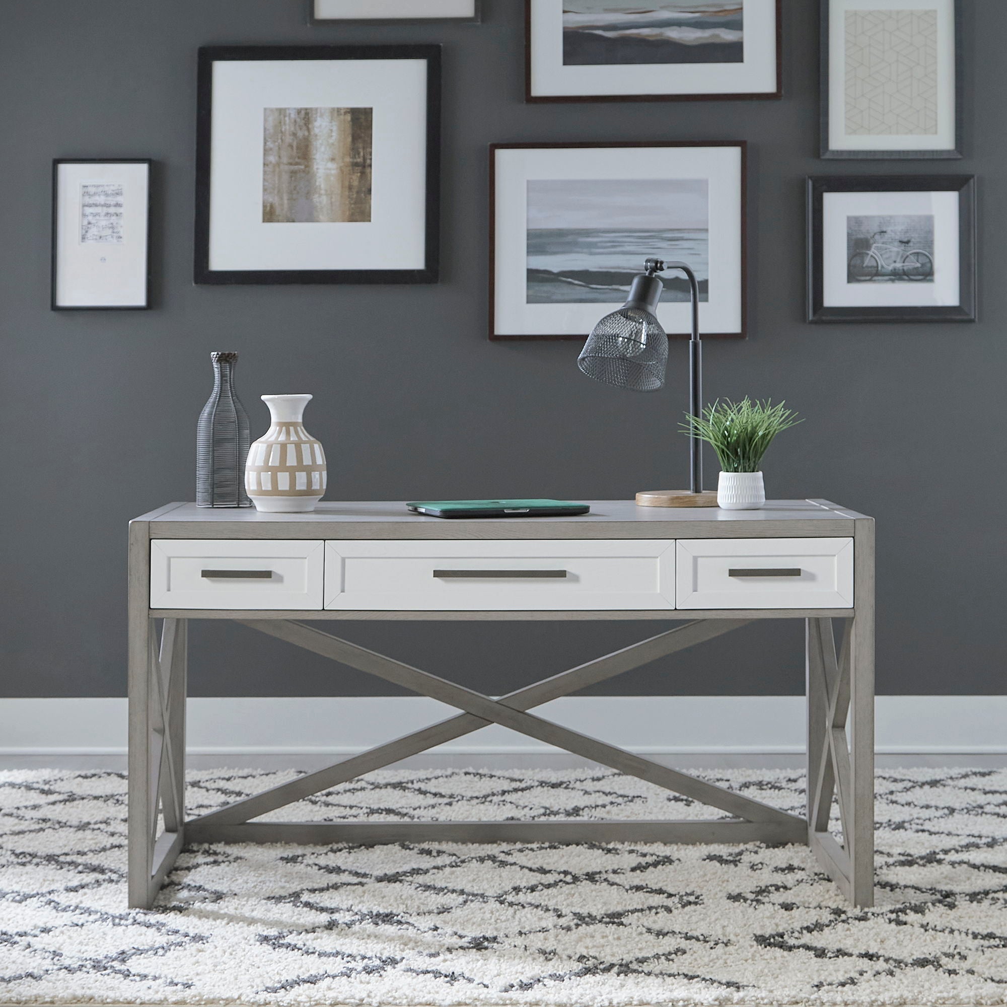 Liberty Furniture Palmetto Heights - Writing Desk - White | Meri Furniture
