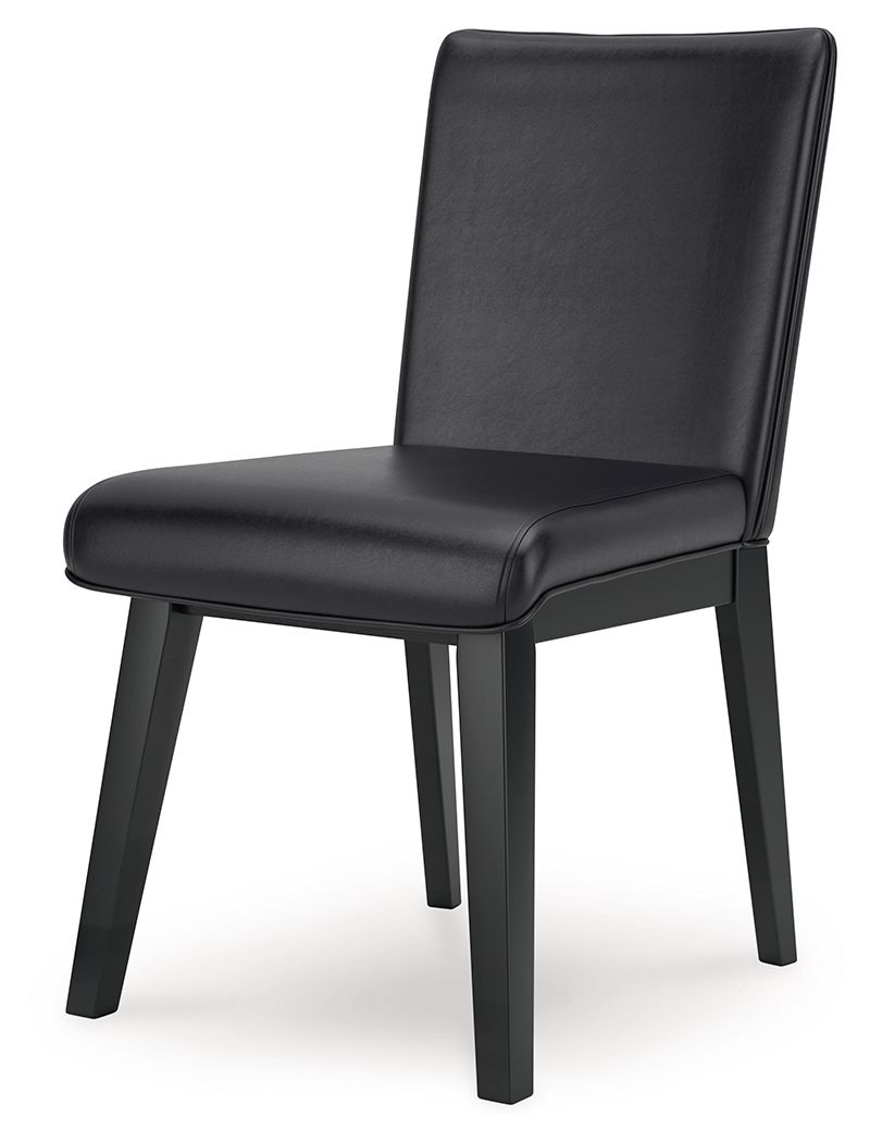 Signature Design by Ashley® Jettaya - Black - Dining Upholstered Side Chair (Set of 2) | Meri Furniture