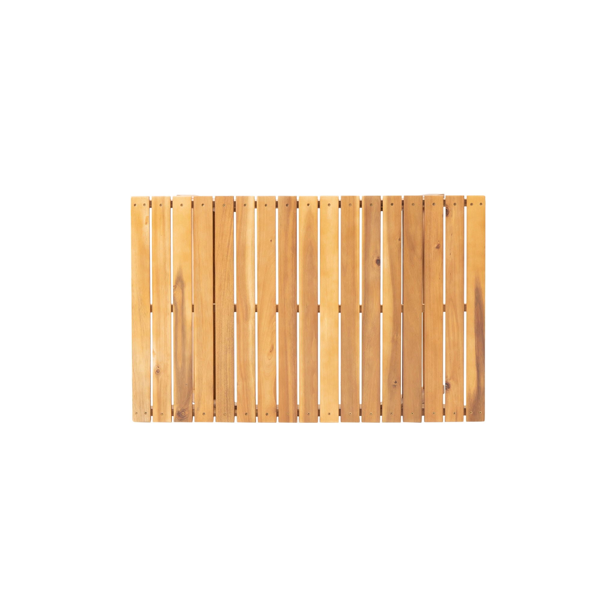 Outdoor Acacia Wood Coffee Table With Open Slat Design