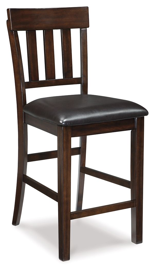Ashley Furniture Haddigan - Dark Brown - Upholstered Barstool (Set of 2) | Meri Furniture