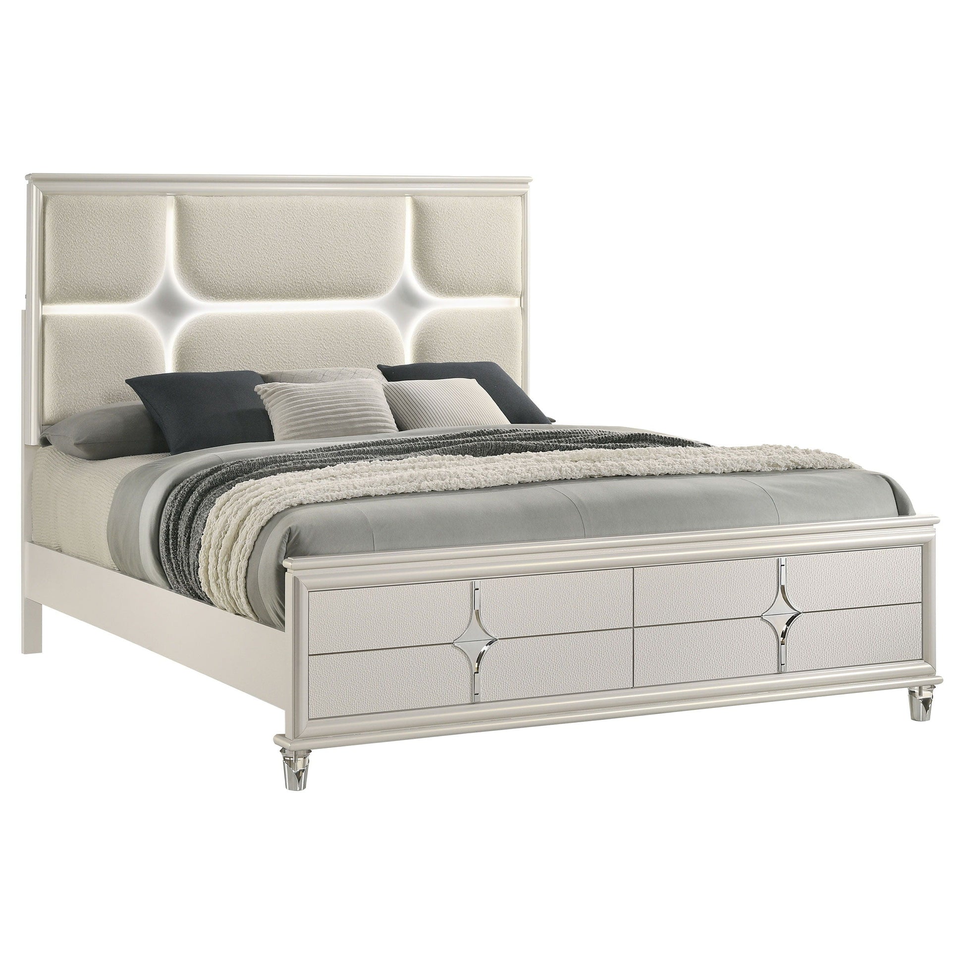 Coaster Fine Furniture Olivia - Panel Bed LED Headboard | Meri Furniture