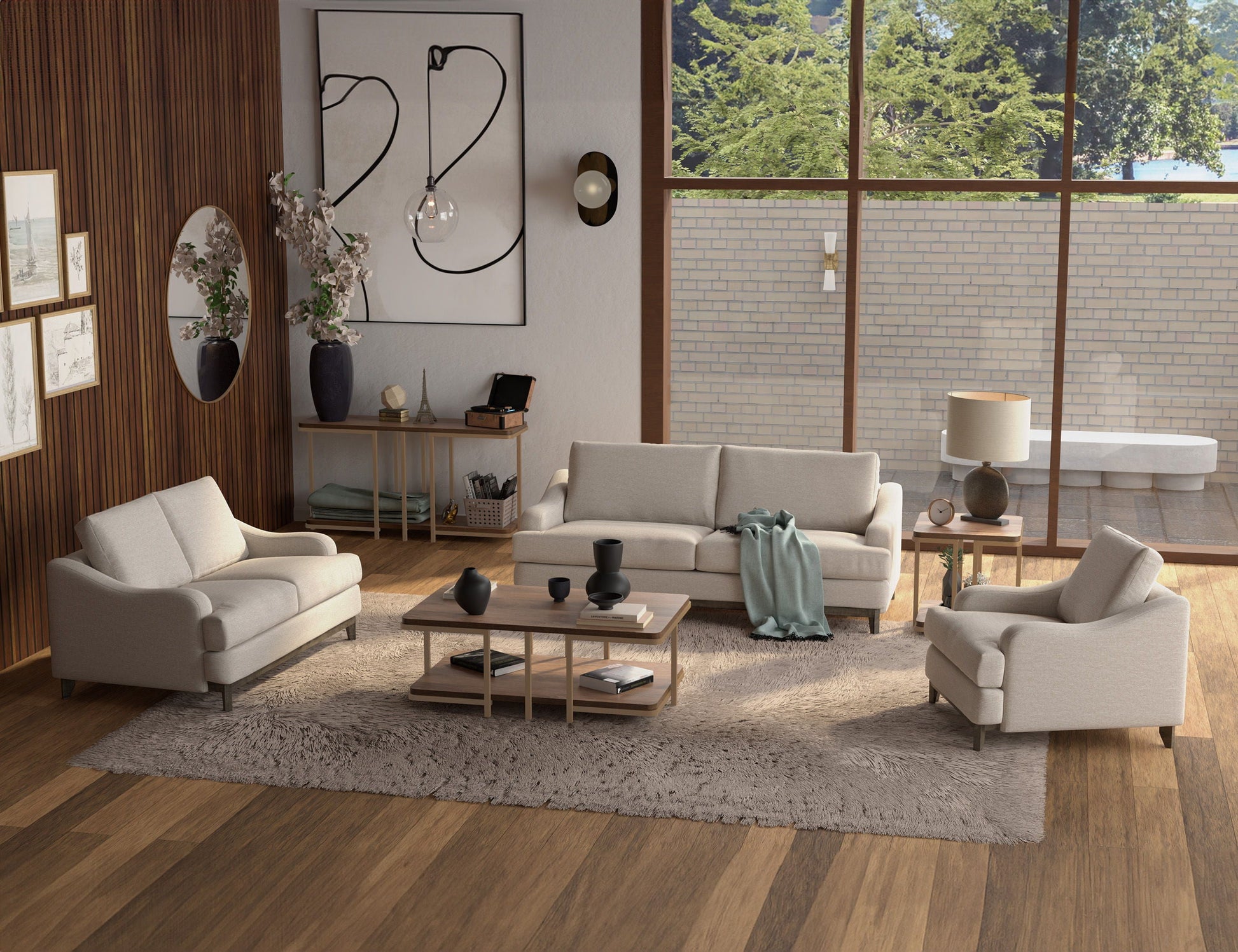 International Furniture Direct Alfa - Sofa - Marfil | Meri Furniture