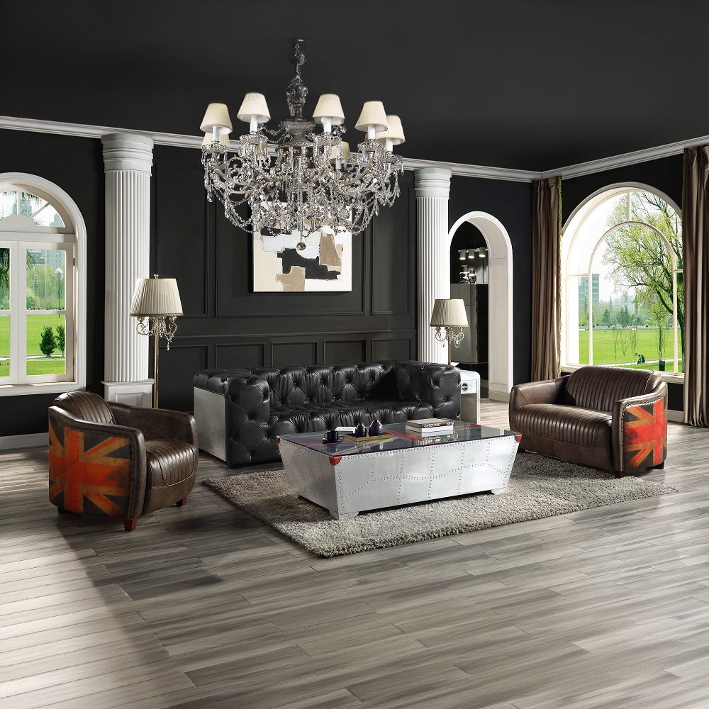 Brancaster - Chair - Antique Slate Top Grain Leather