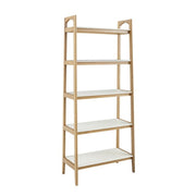 Parker - Bookcase With 5 Shelves - Off White / Natural