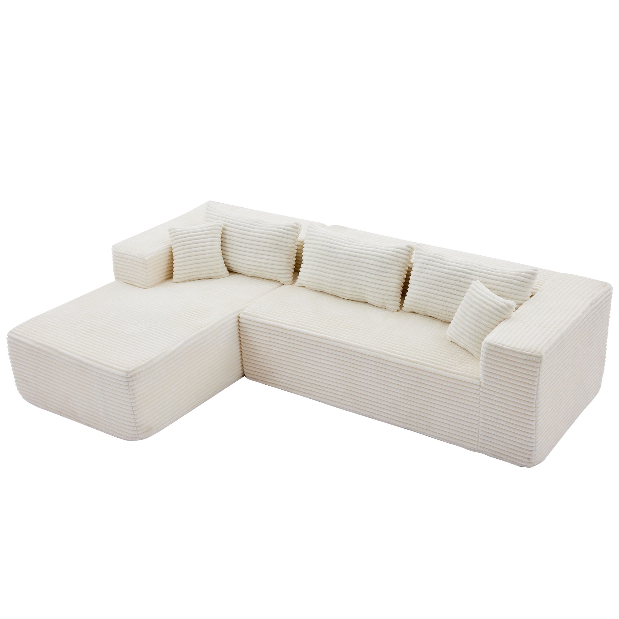 Modular Sofa With Golden Square Legs