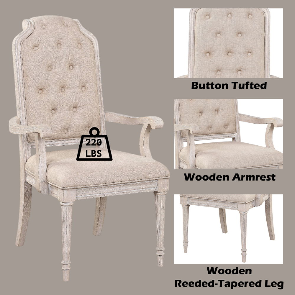 Wynsor - Arm Chair Set of 2) - Antique White