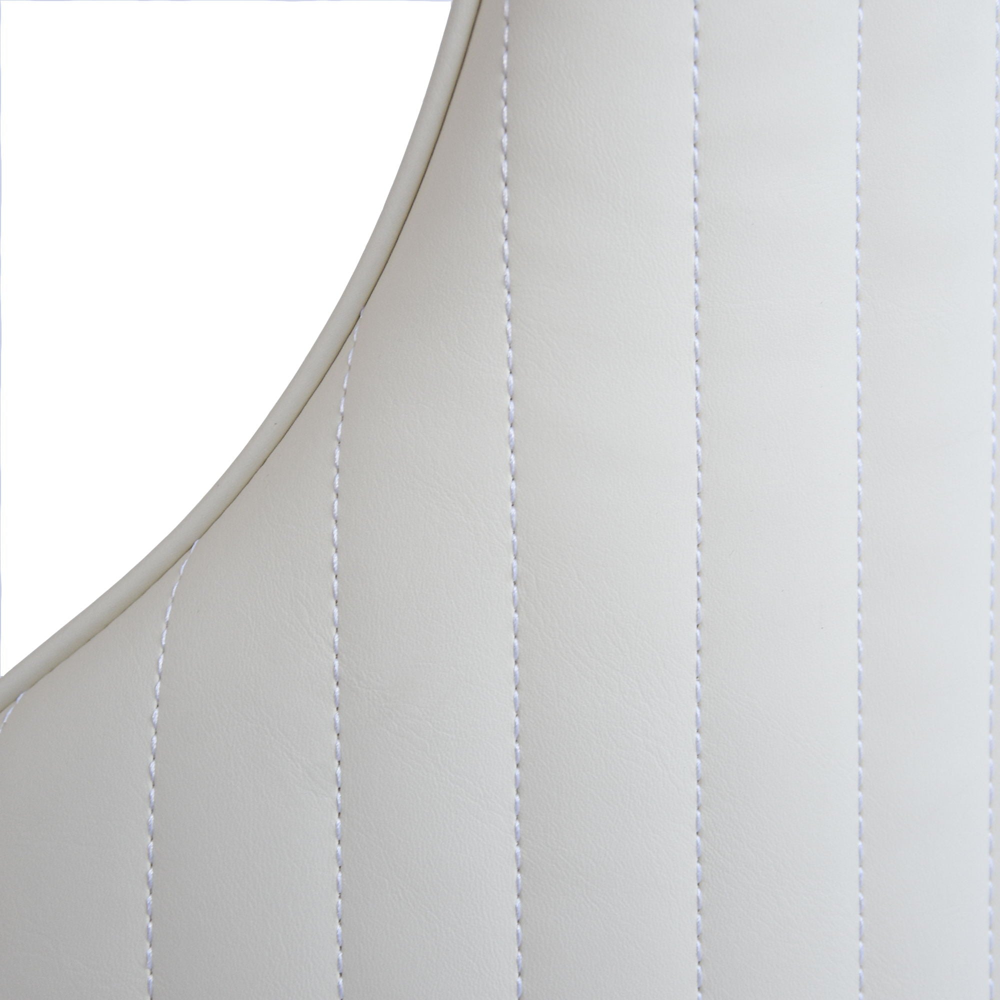 Modern Sponge-Filled Dining Chair, Solid Wood Metal Legs, Suitable For Restaurants, Living Rooms And Rooms (Set of 2) - White