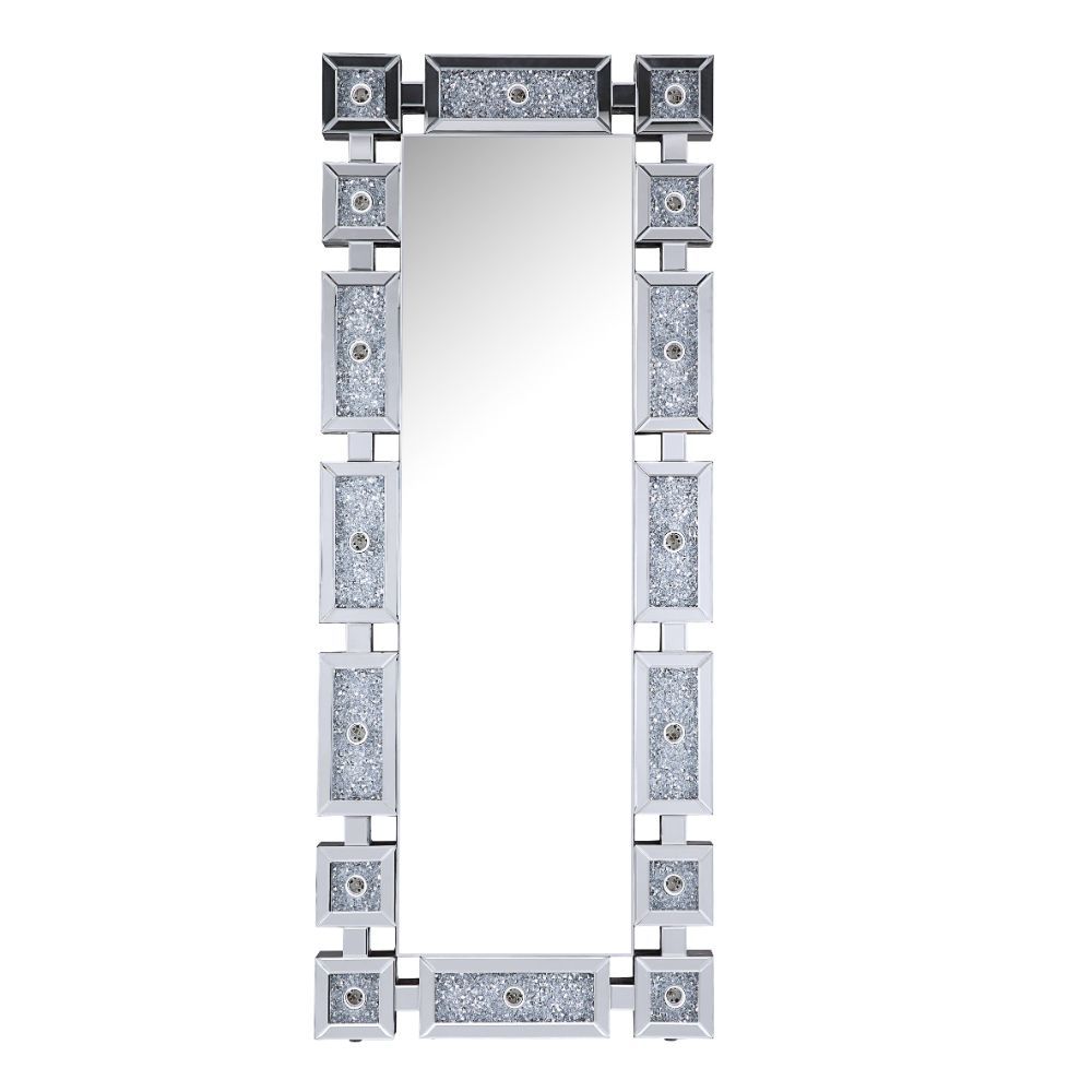 ACME Noralie - Accent Floor Mirror - Pearl Silver - 63" | Meri Furniture