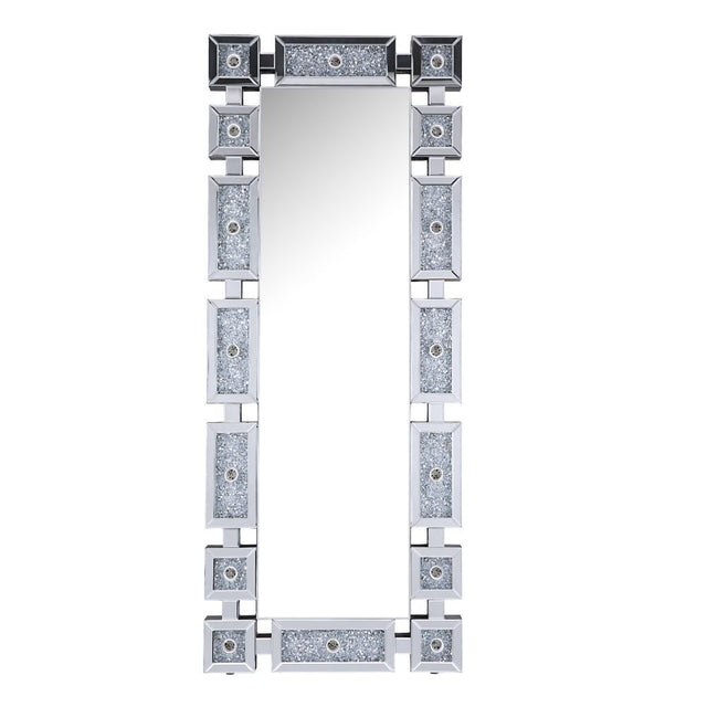 ACME Noralie - Accent Floor Mirror - Pearl Silver - 63" | Meri Furniture