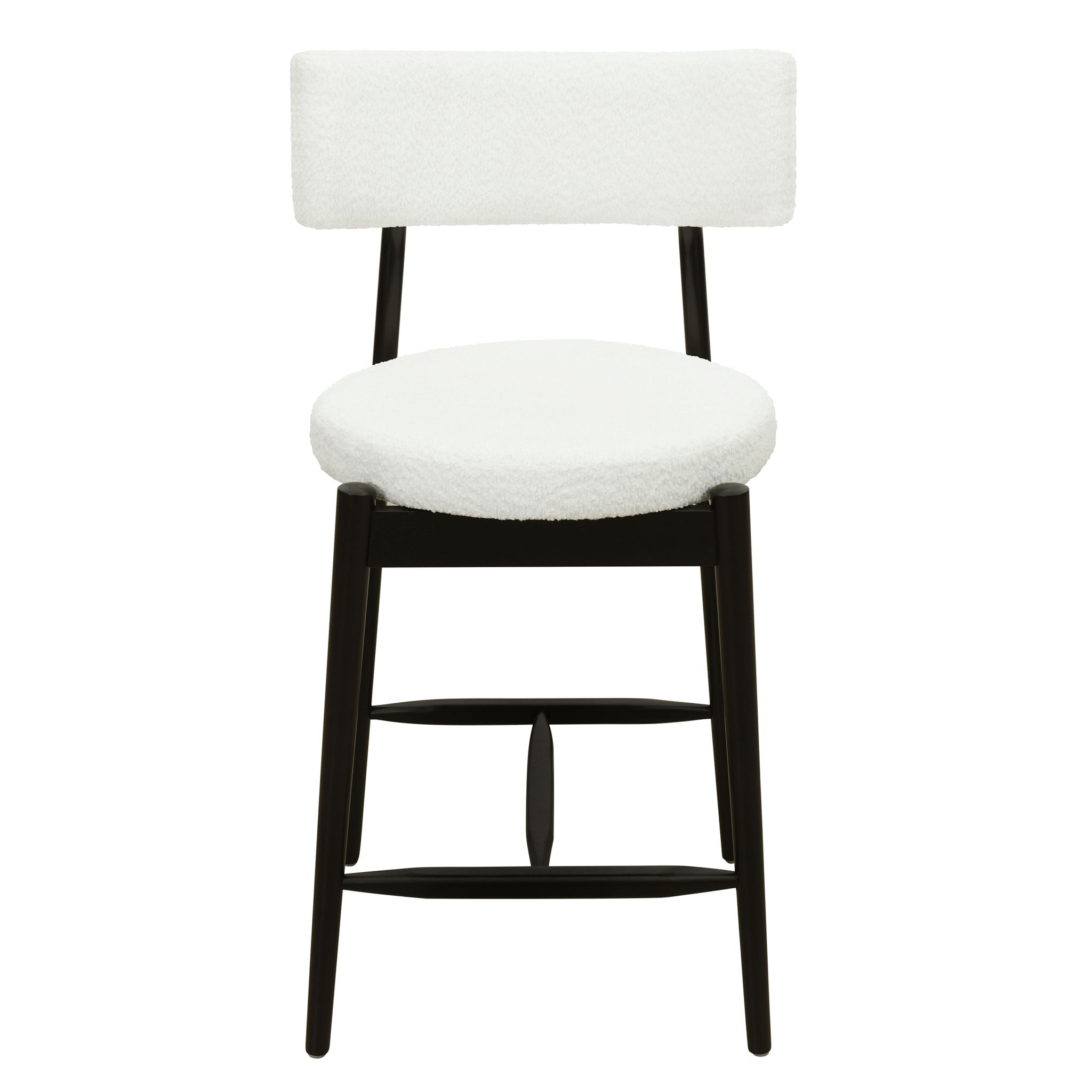 Mid Century Modern Counter Stools, Fabric Upholstered Chairs