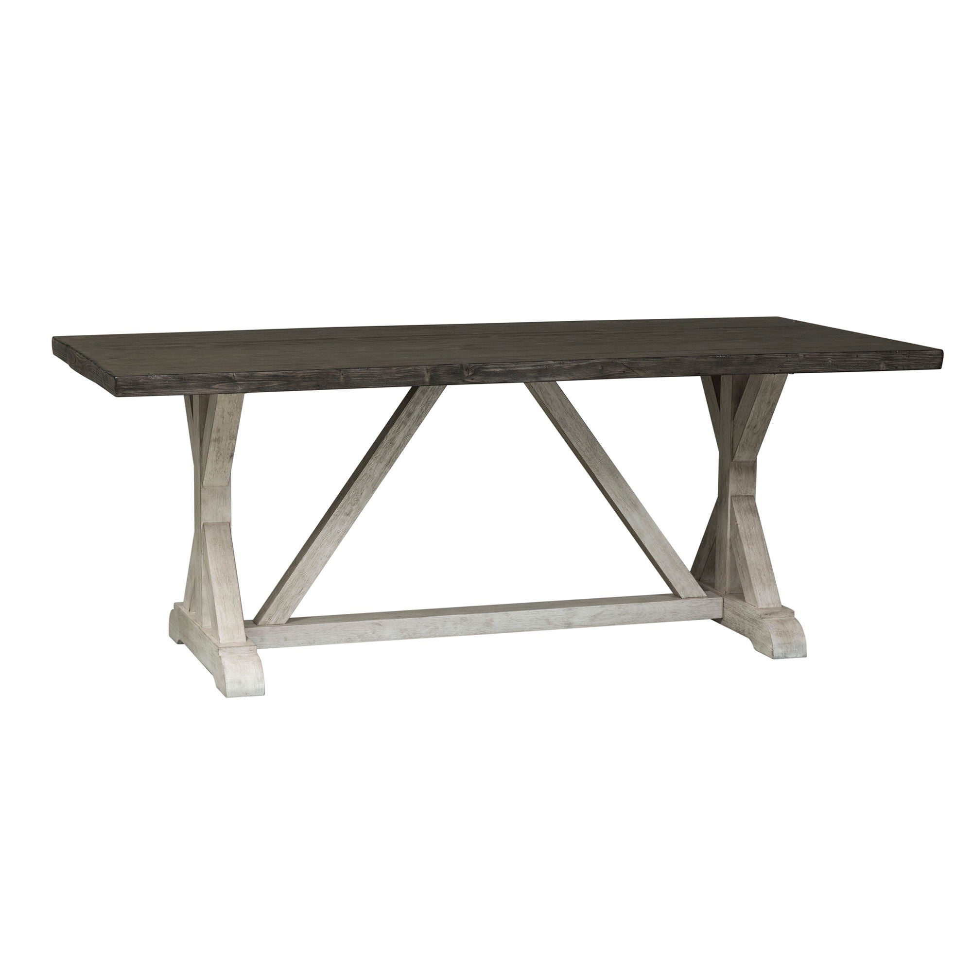 Liberty Furniture Willowrun - Trestle Table - Rustic White | Meri Furniture
