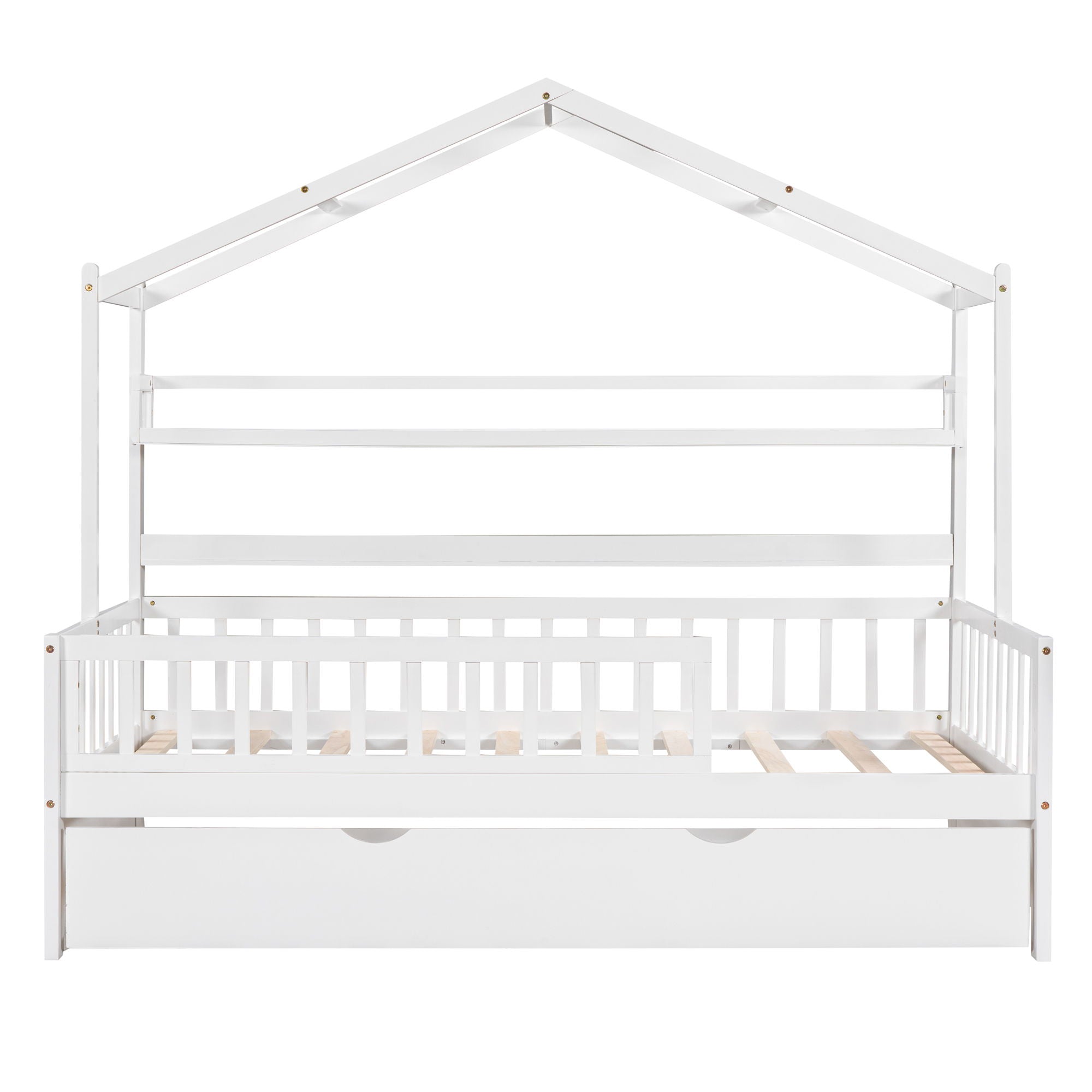 Playhouse Bed With Trundle, Kids Bed With Shelf