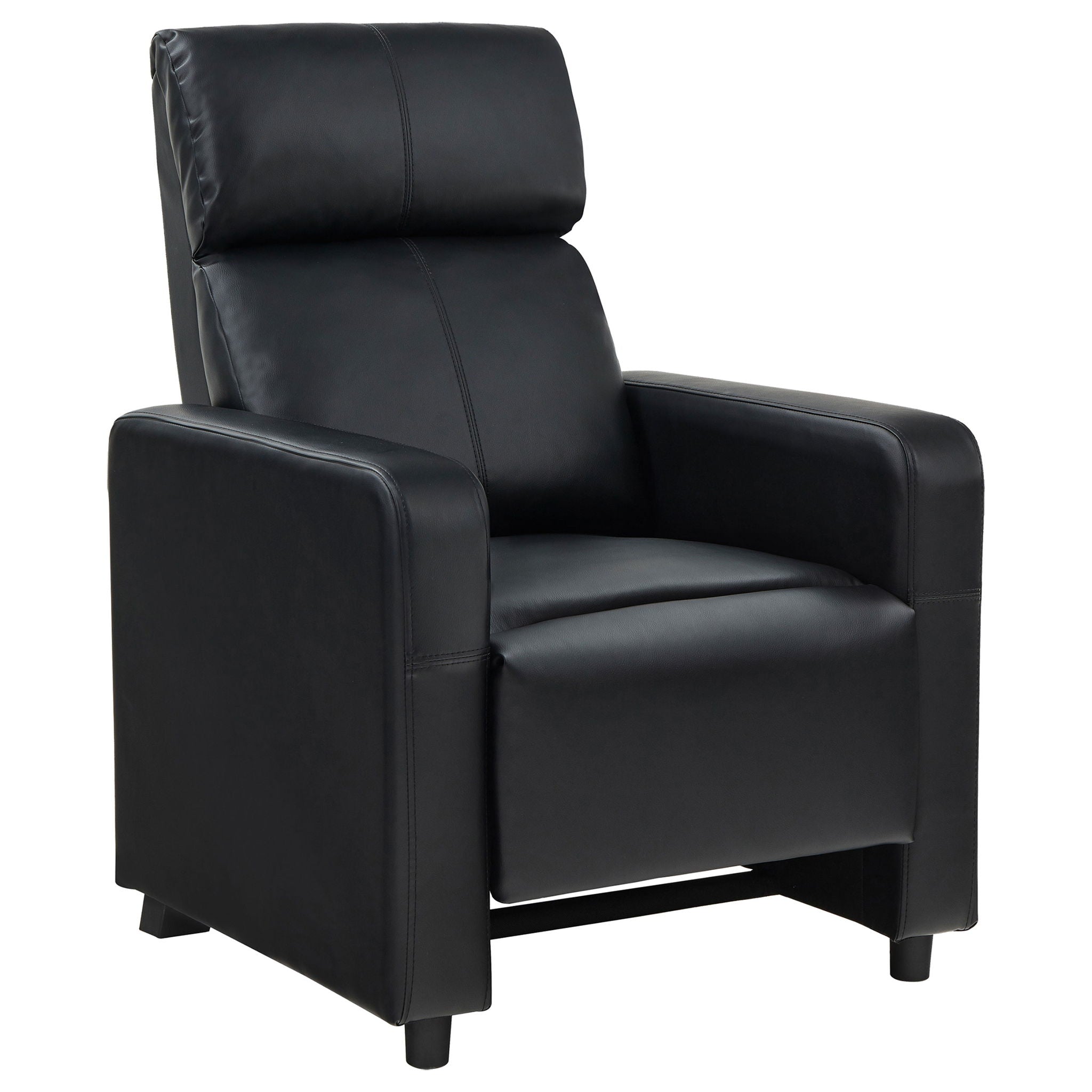 Warren - 4 Seater Home Theater With 3 Wedge Consoles - Black