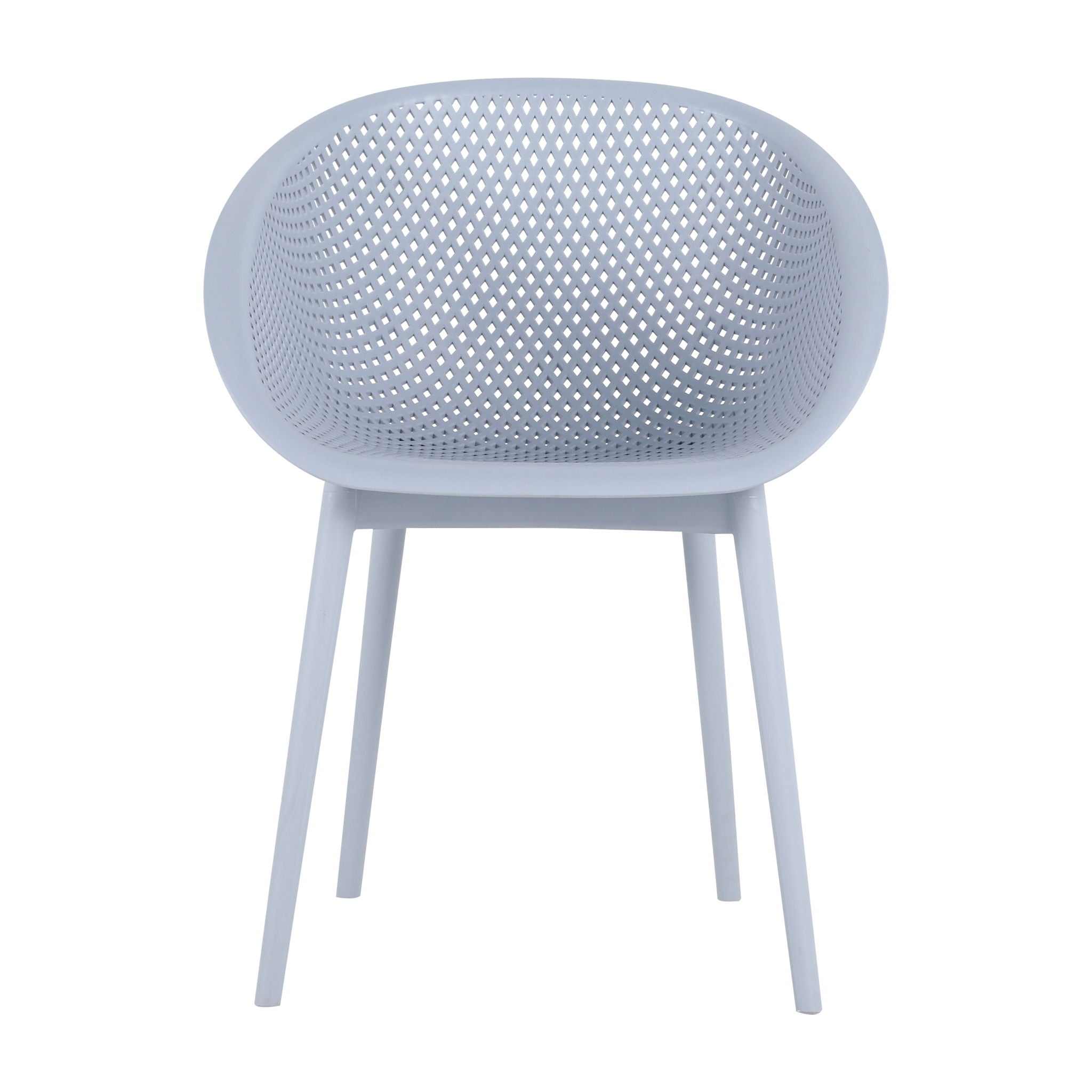 2 Piece Durable Single Chair With Mesh Hollow Out Design