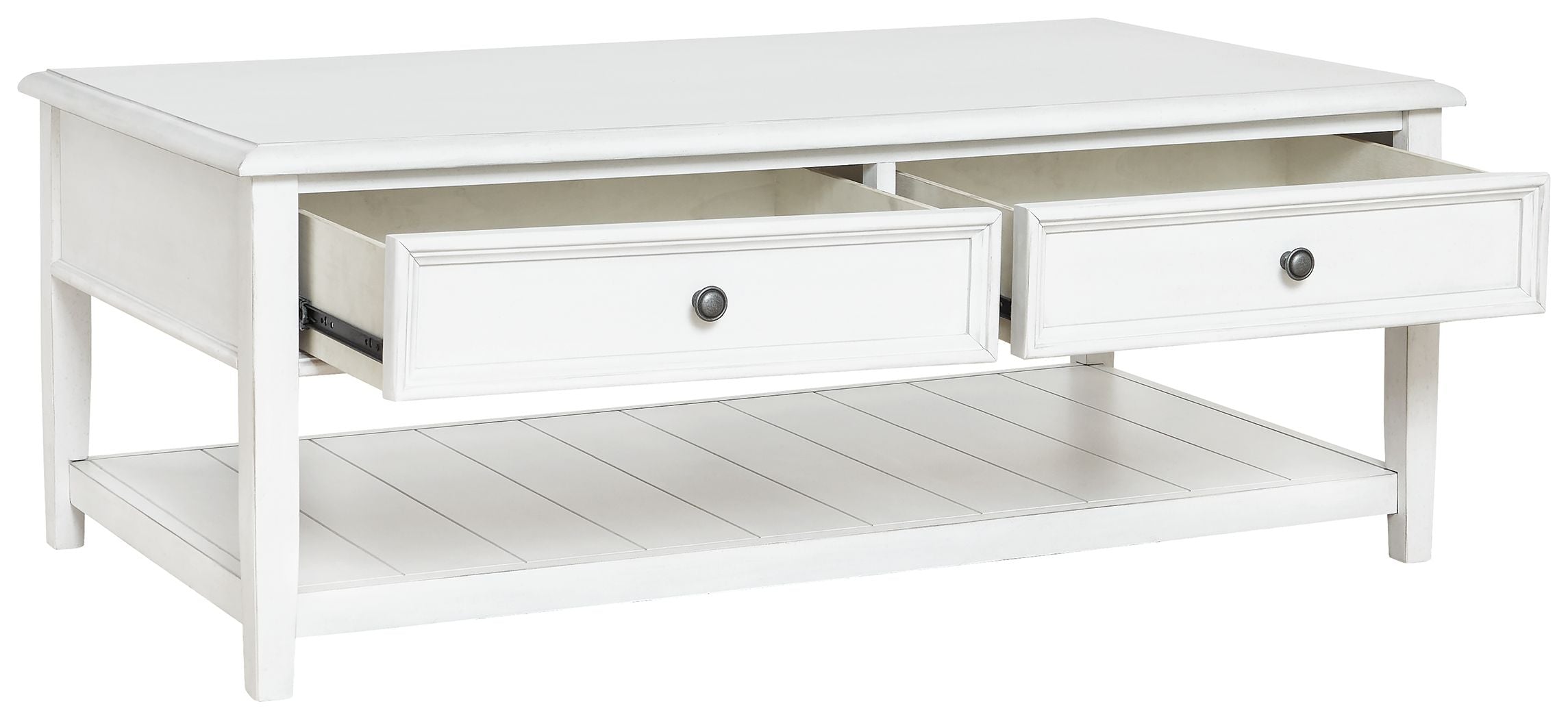 Signature Design by Ashley® Kanwyn - Whitewash - Rectangular Cocktail Table | Meri Furniture