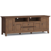 Amherst - Wide TV Media Stand - Rustic Natural Aged Brown