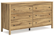 Signature Design by Ashley® Bermacy - Light Brown - Six Drawer Dresser | Meri Furniture