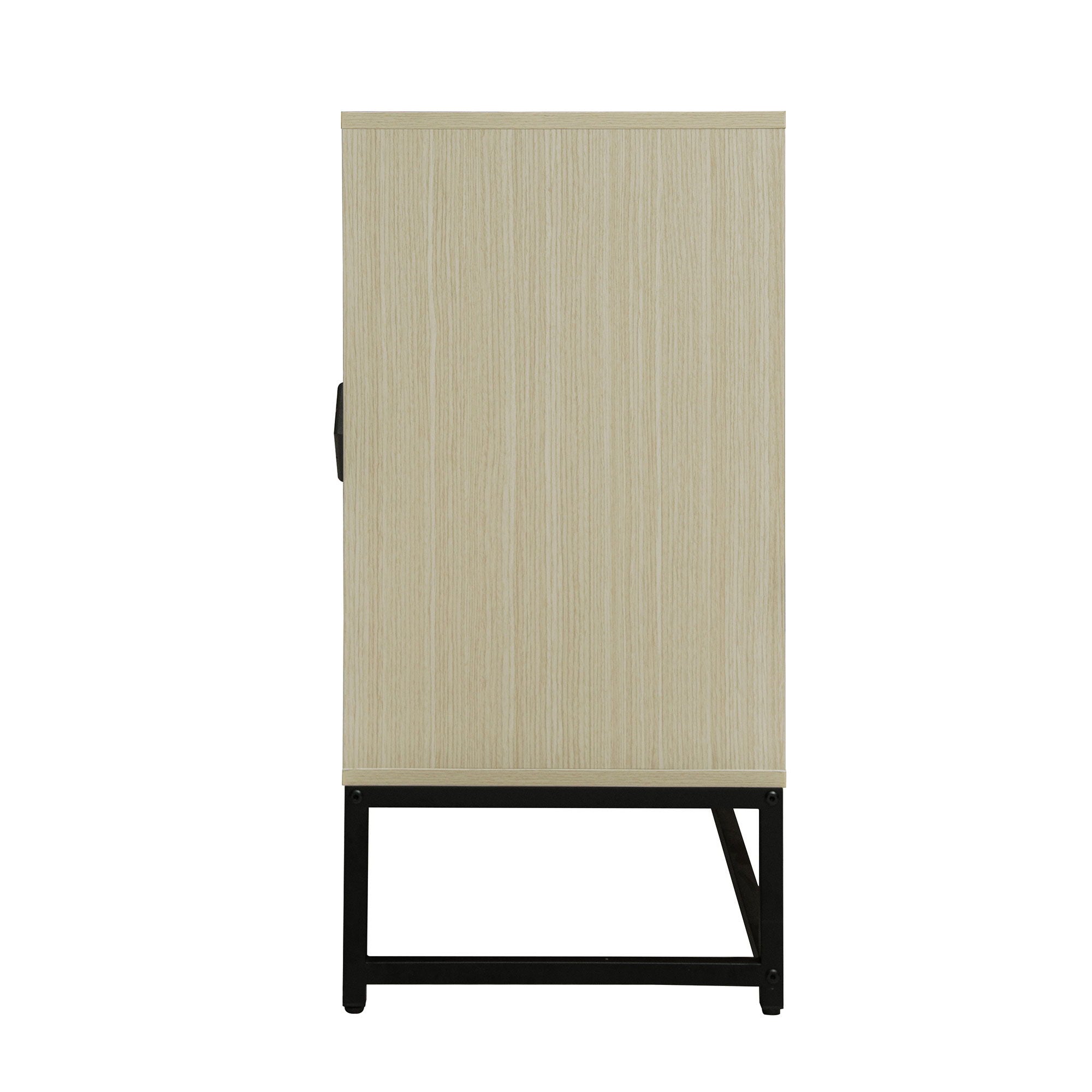 Carved 4 Door Sideboard With Storage, Adjustable Shelf