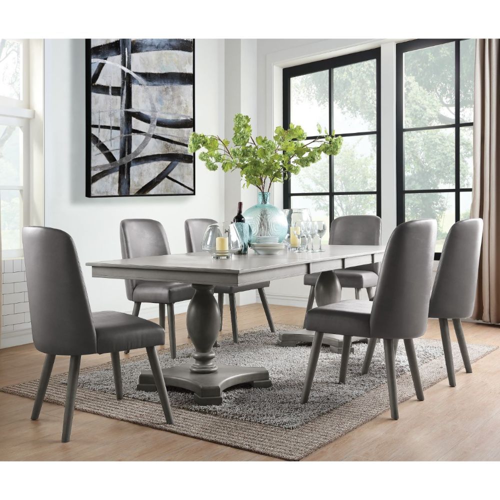 ACME Waylon - Dining Table - Gray Oak | Meri Furniture