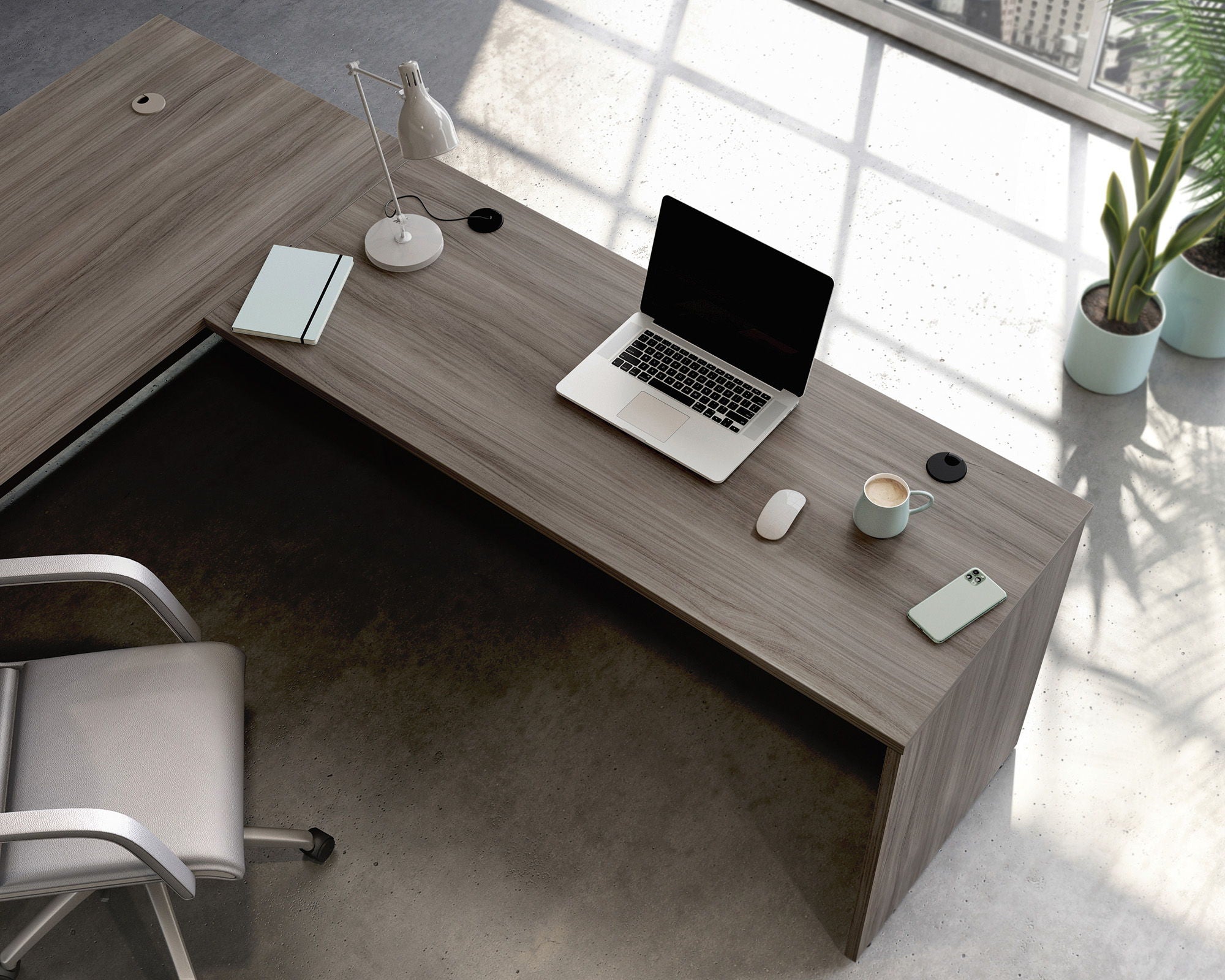 Commercial Desk 60" x 24" in Hudson Elm