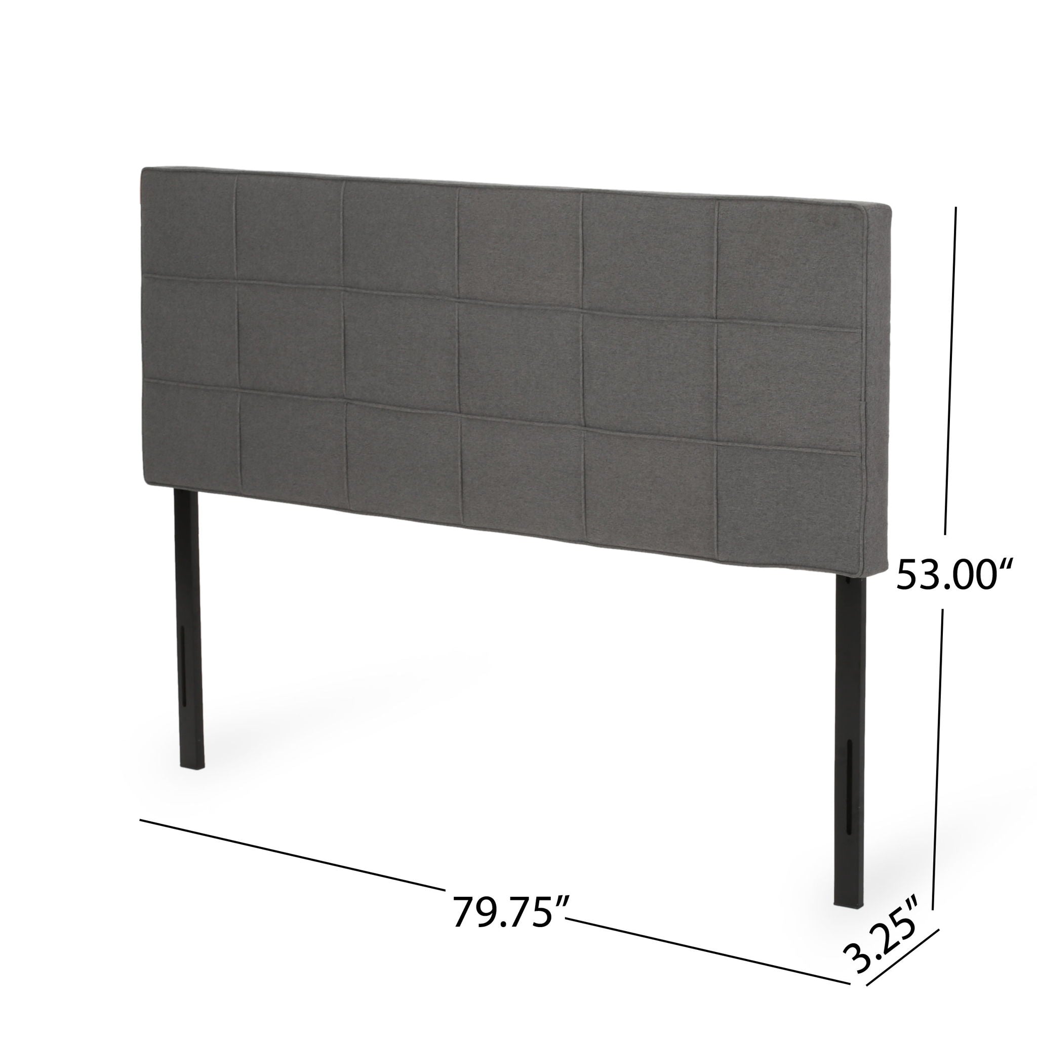 King / California King Sized Headboard - Charcoal Gray